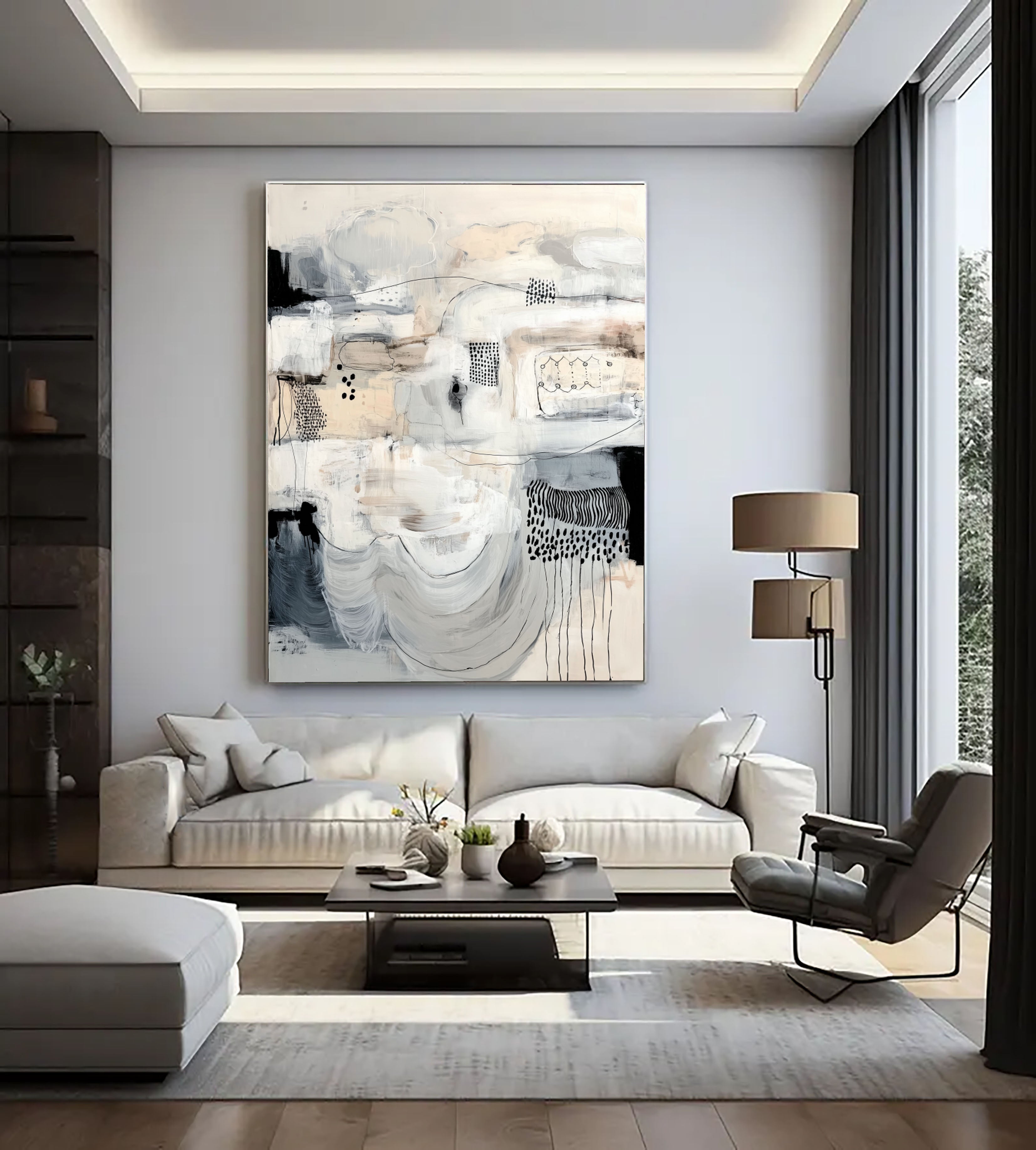 Fluid Abstract Rhythm | Neutral Grey