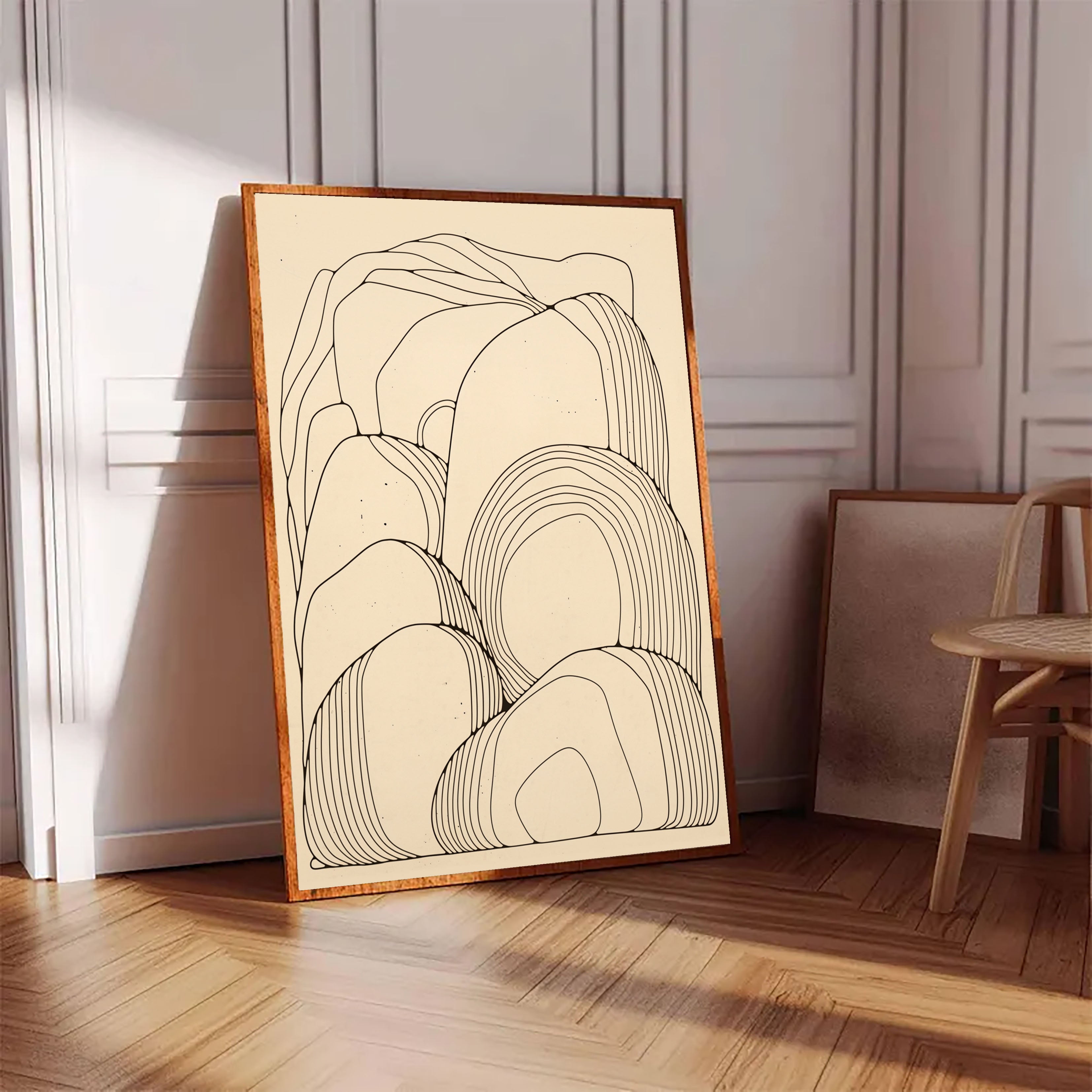 Linear Rock Minimalism | Beige Line