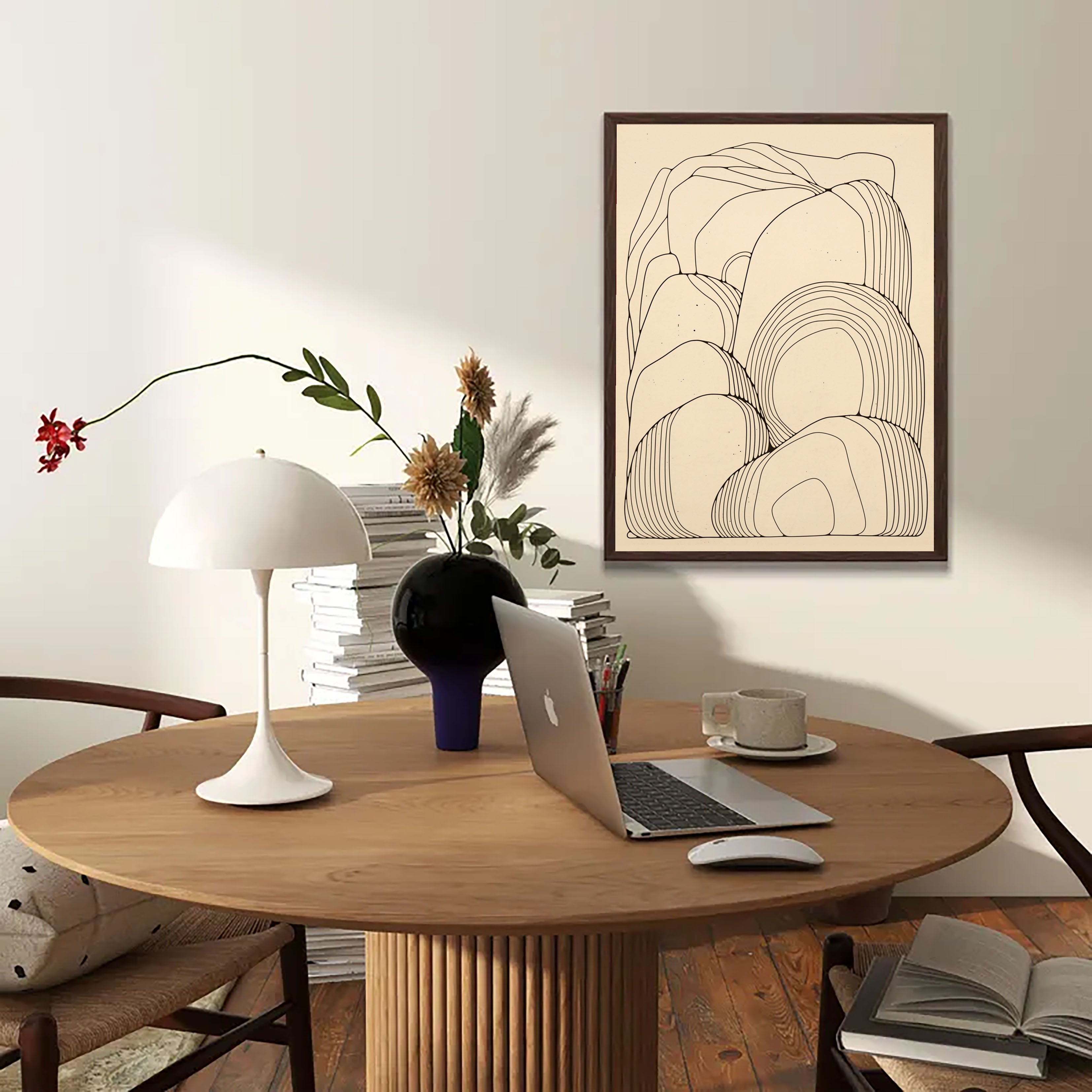 Linear Rock Minimalism | Beige Line