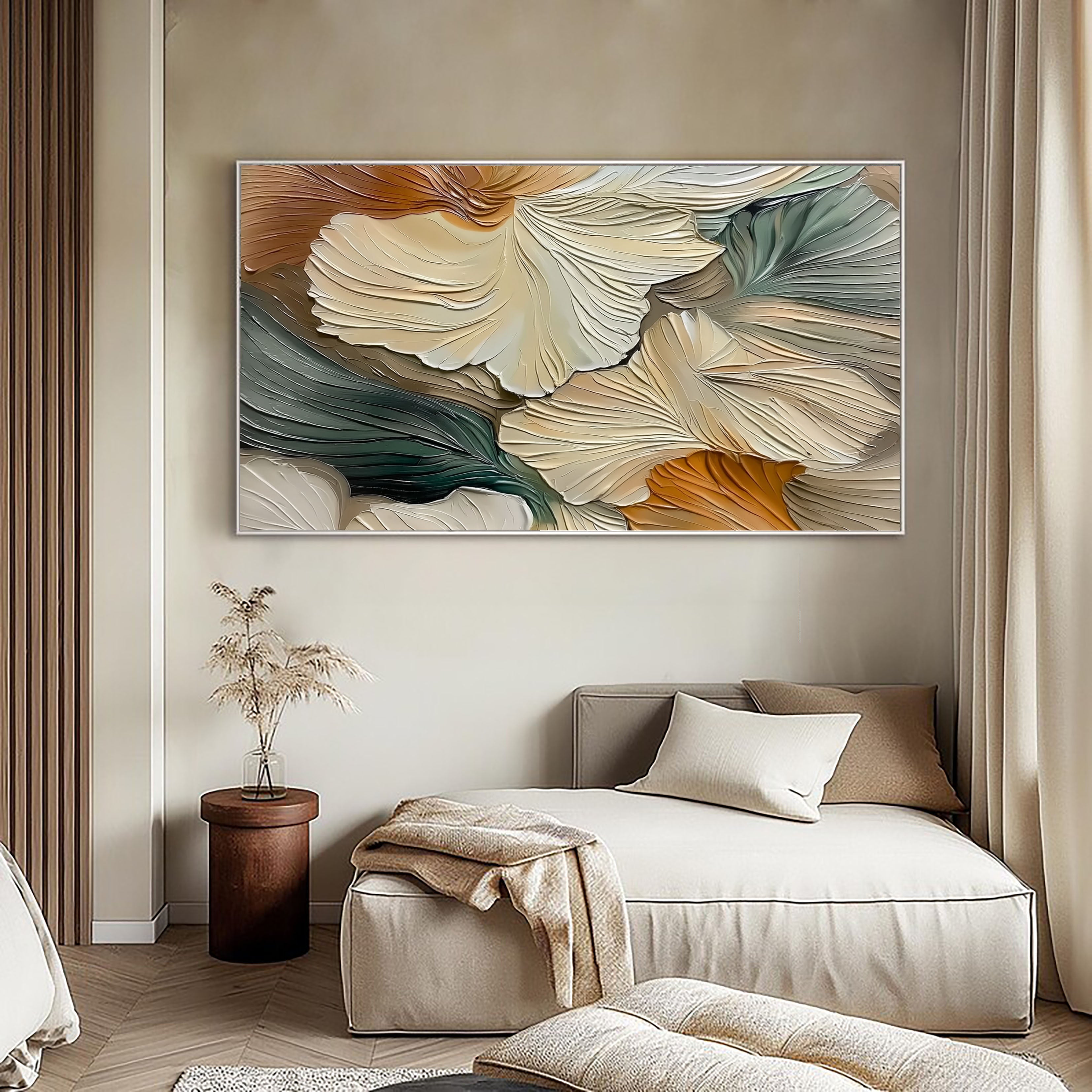 Texturiertes Ginkgo-Flüstern | Erdtöne