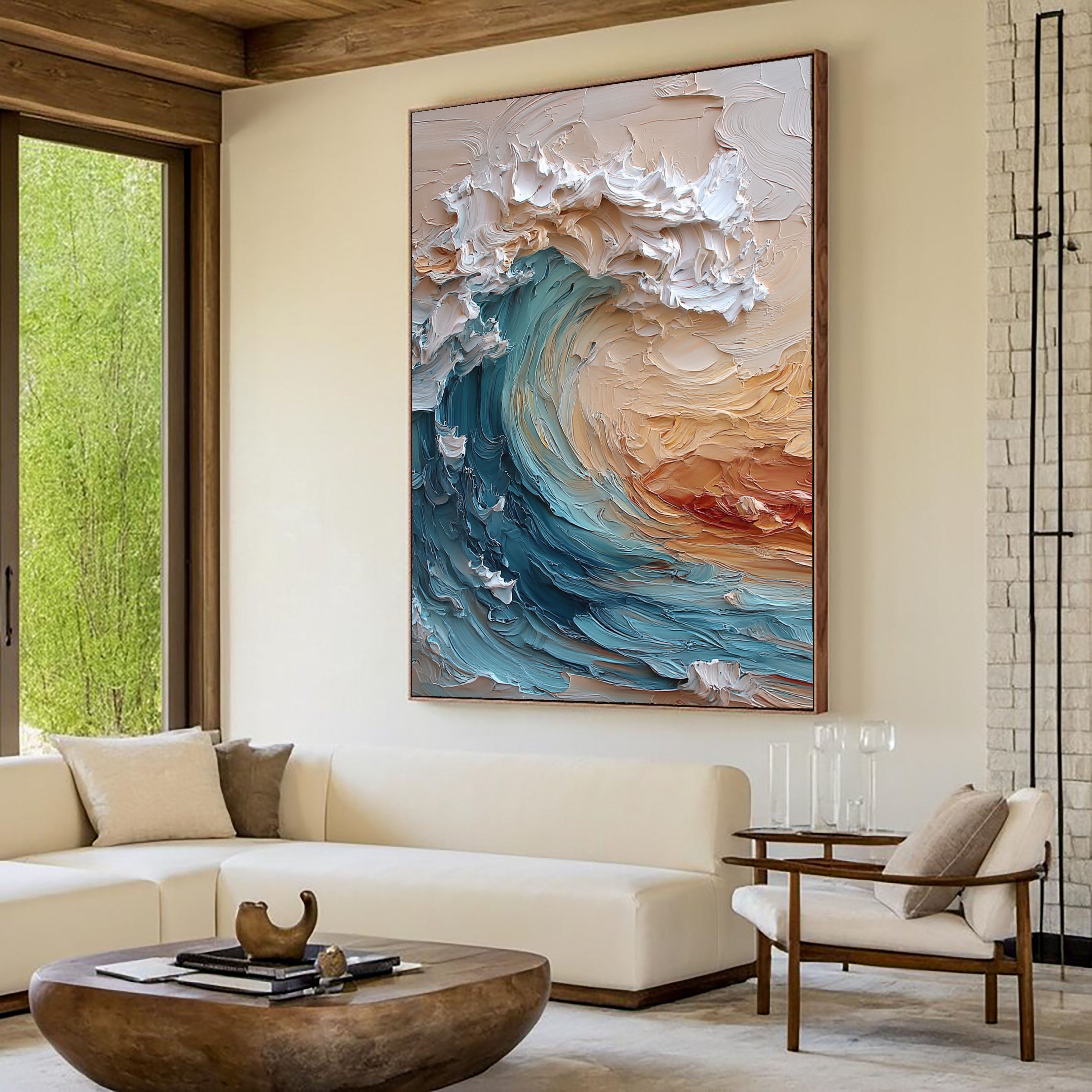 Textured Coastal Surge | Turquoise Crests