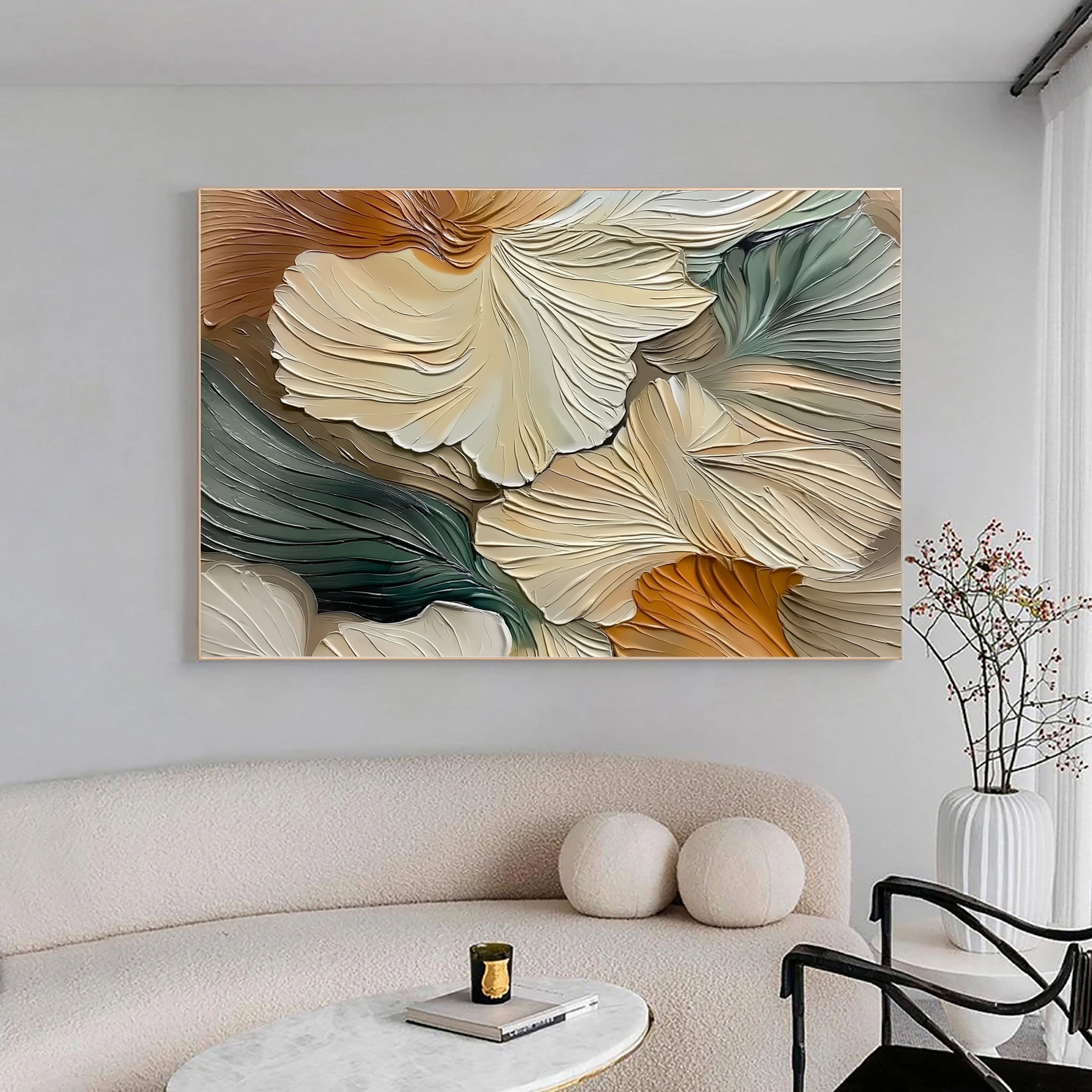 Textured Ginkgo Whisper | Earthy Tones