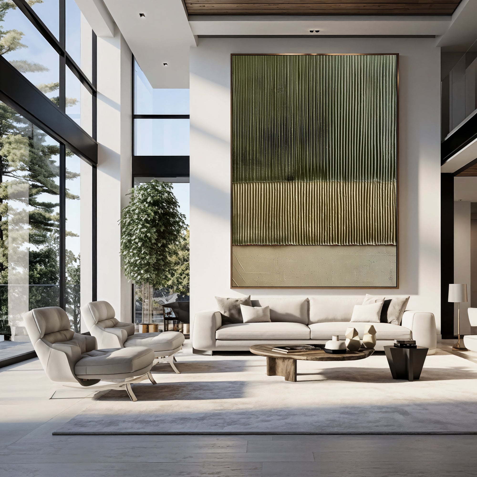 Textured Tiered Elegance | Olive Gold