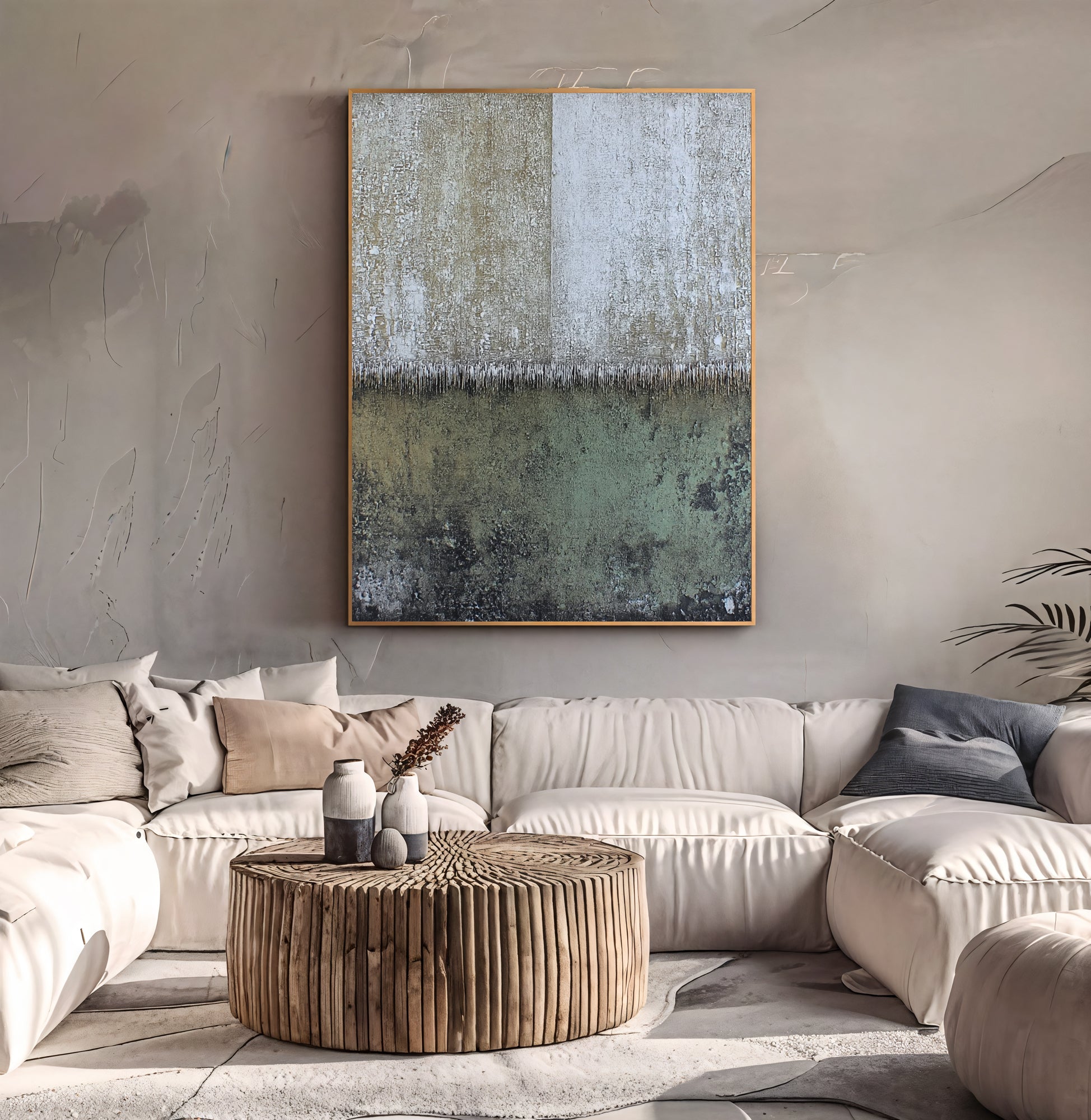 Textured Distressed Opulence | Teal Grays