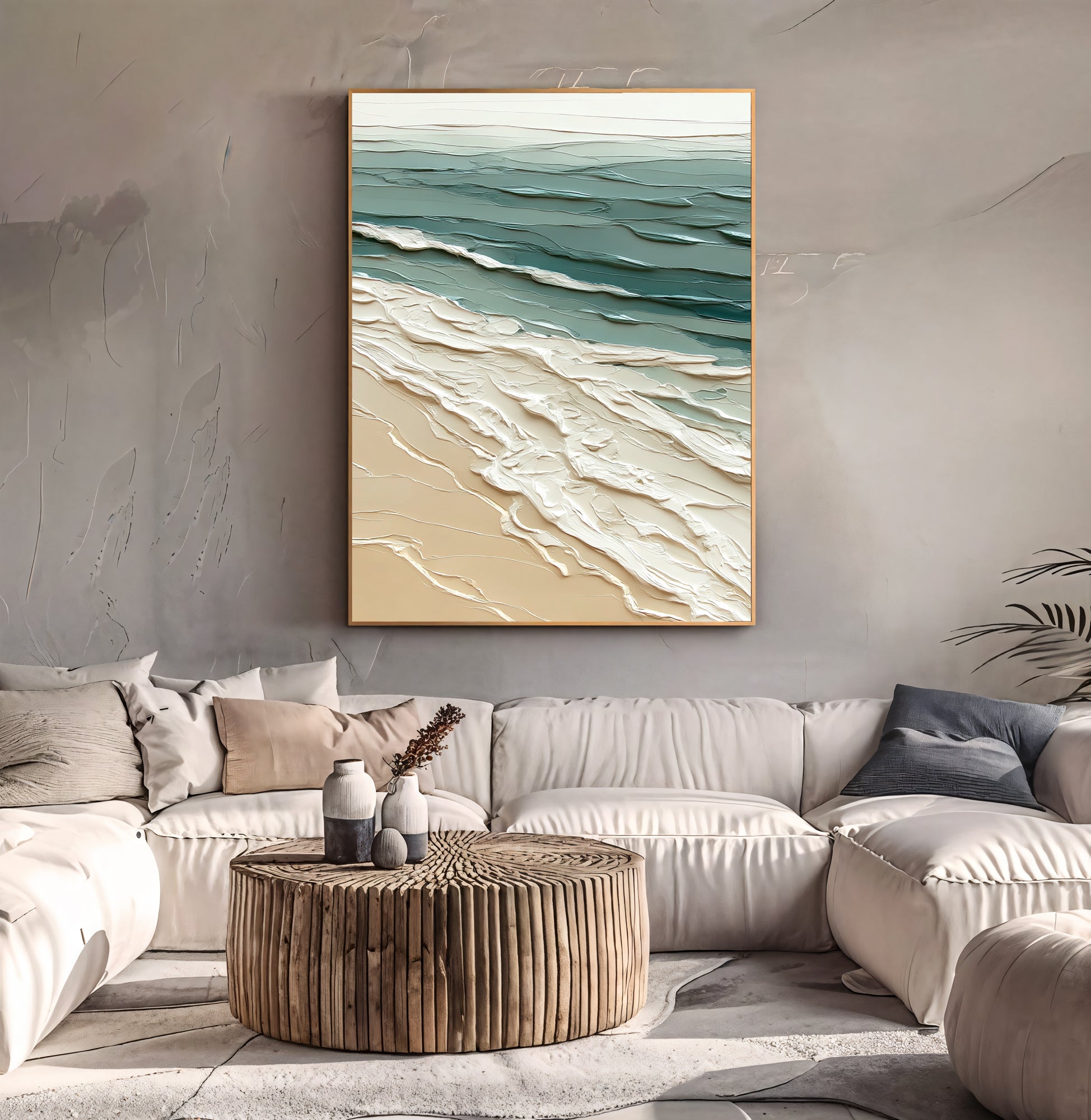 Textured Coastal Ripples | Sandy Foam