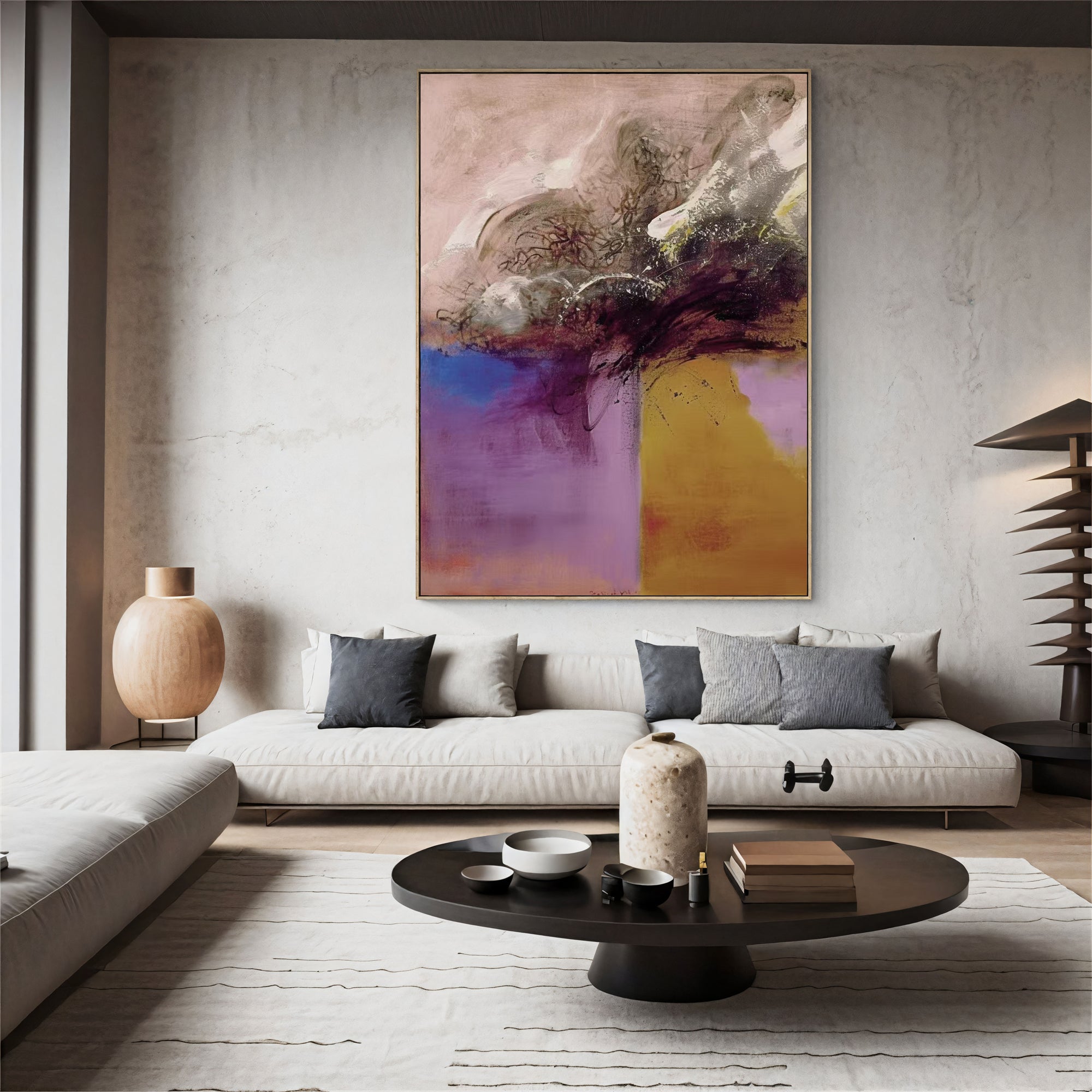 Textured Colorful Abstraction | Violet Hues