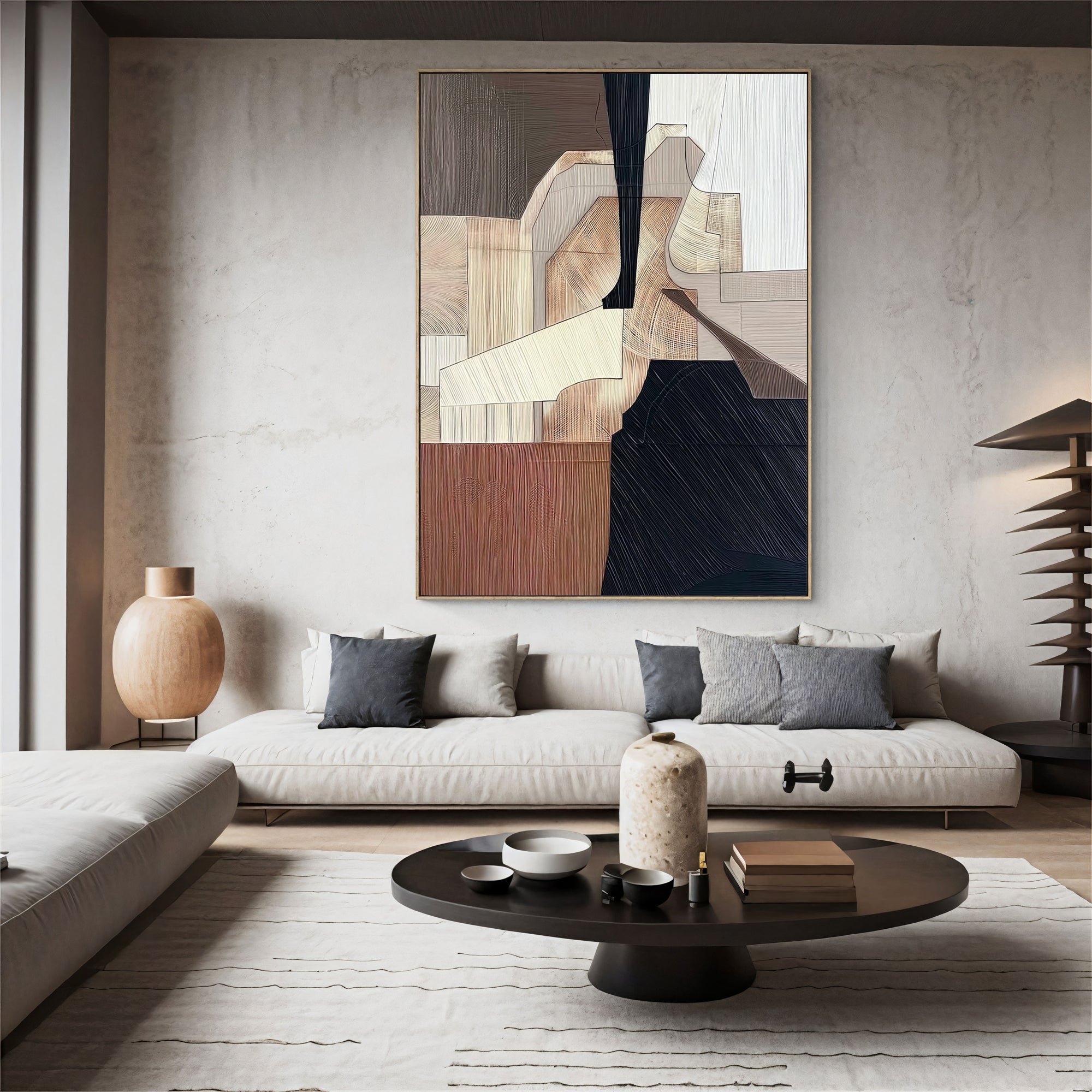 Textured Geometric Opulence | Neutral Contrast