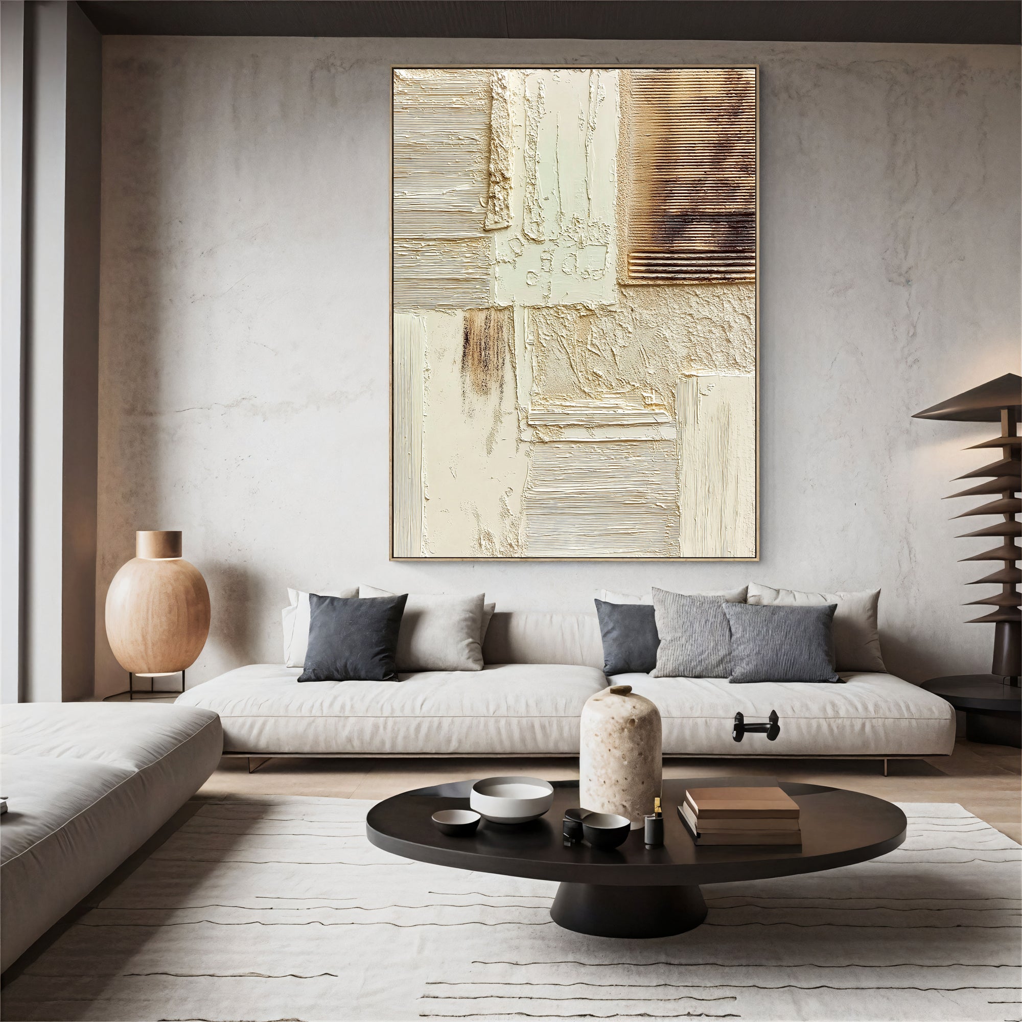 Textured Luxe Opulence | Beige Gold