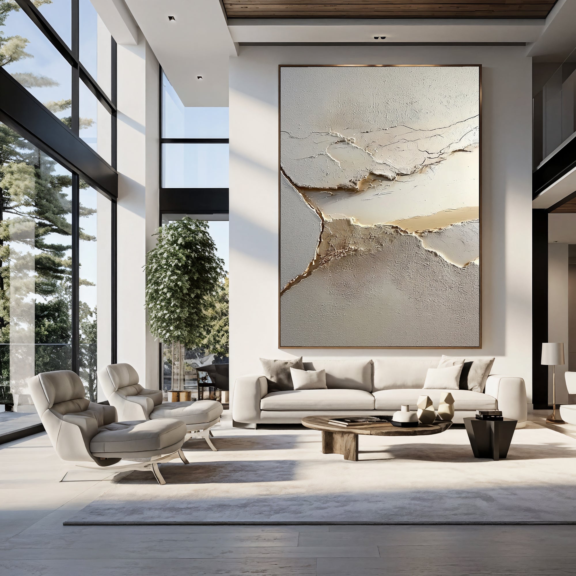 Textured Cracked Layers | Gray Gold