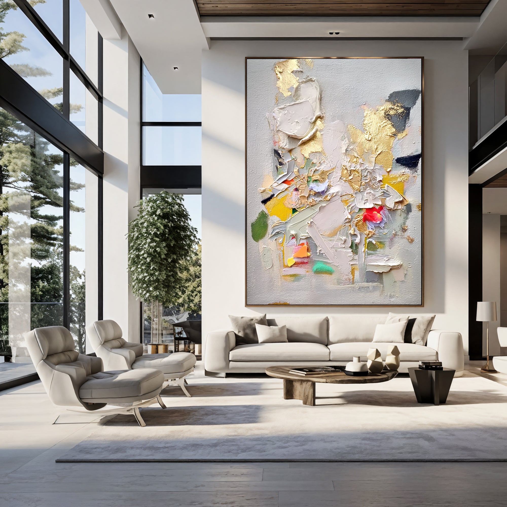 Textured Gilded Opulence | Vibrant Swirls