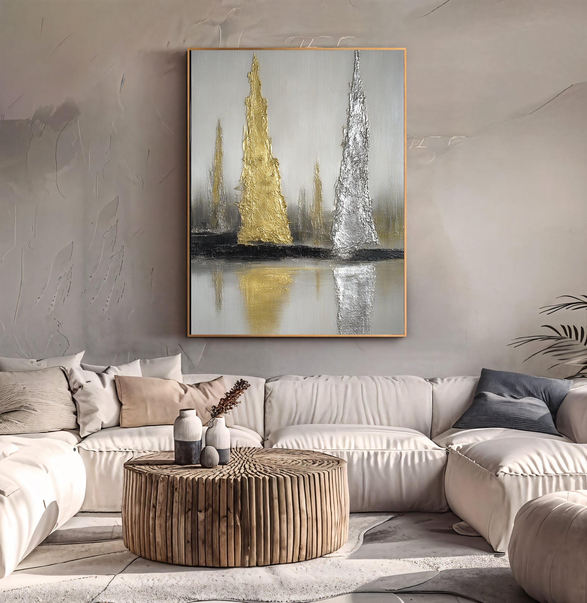 Textured Gilded Spires | Silver Sheen