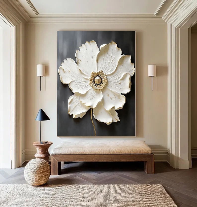 Sculpted Petal Elegance | Gilded Bloom