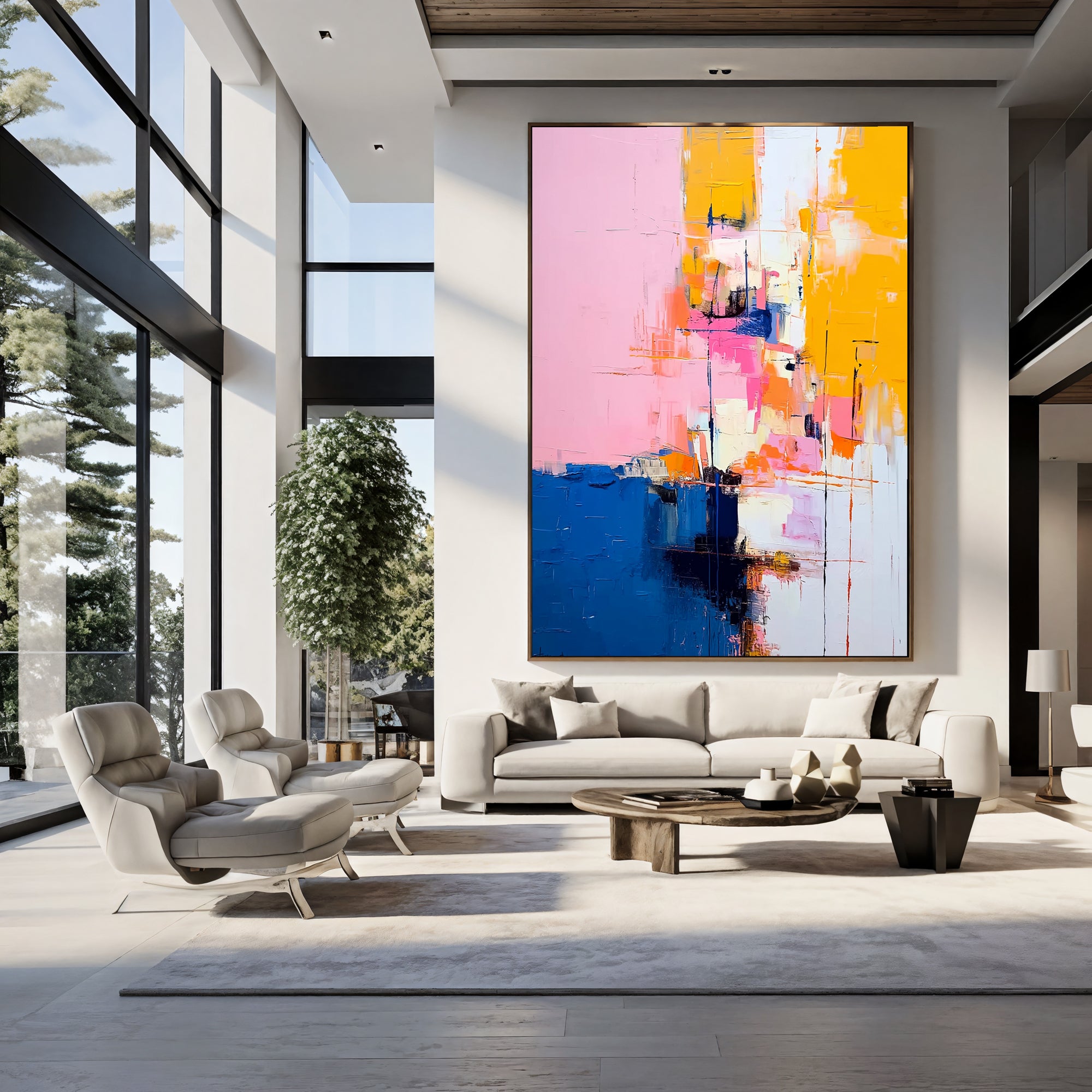 Textured Colorful Dynamism | Pink Yellow