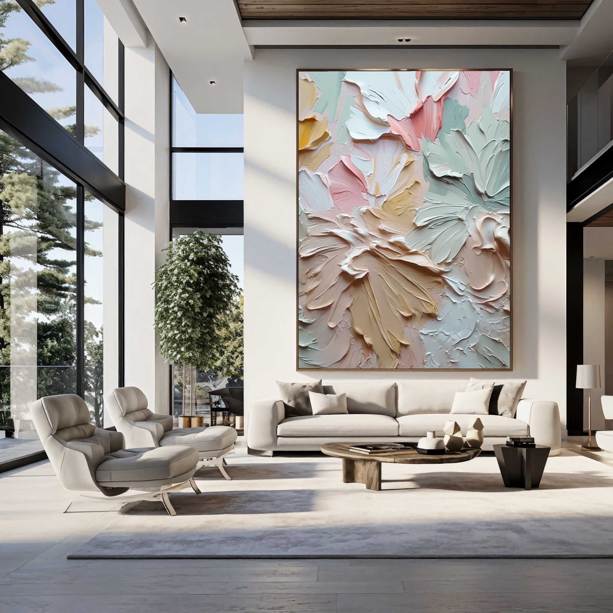 Textured Floral Pastels | Blush Mint