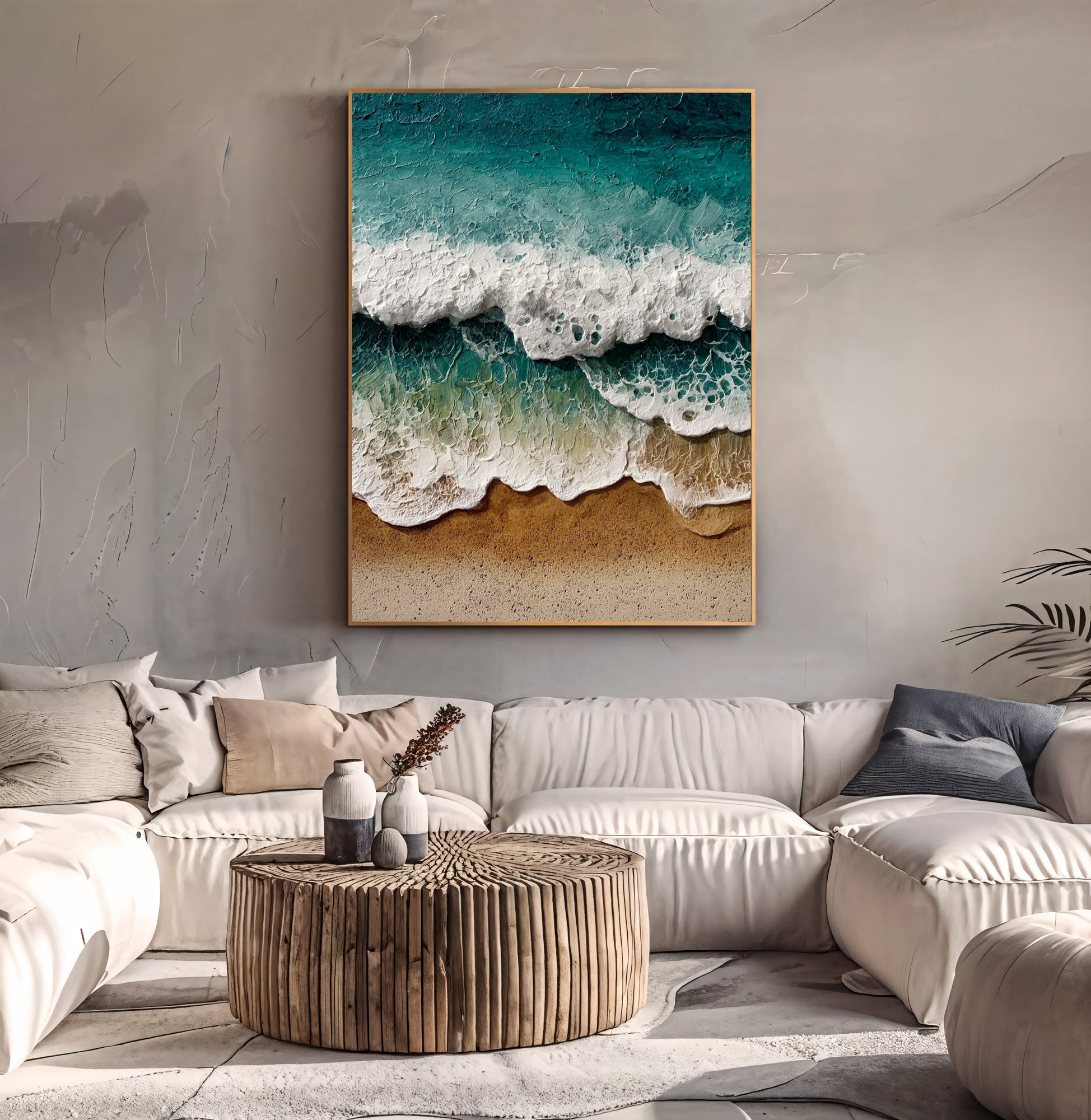 Textured Coastal Opulence | Turquoise Shores