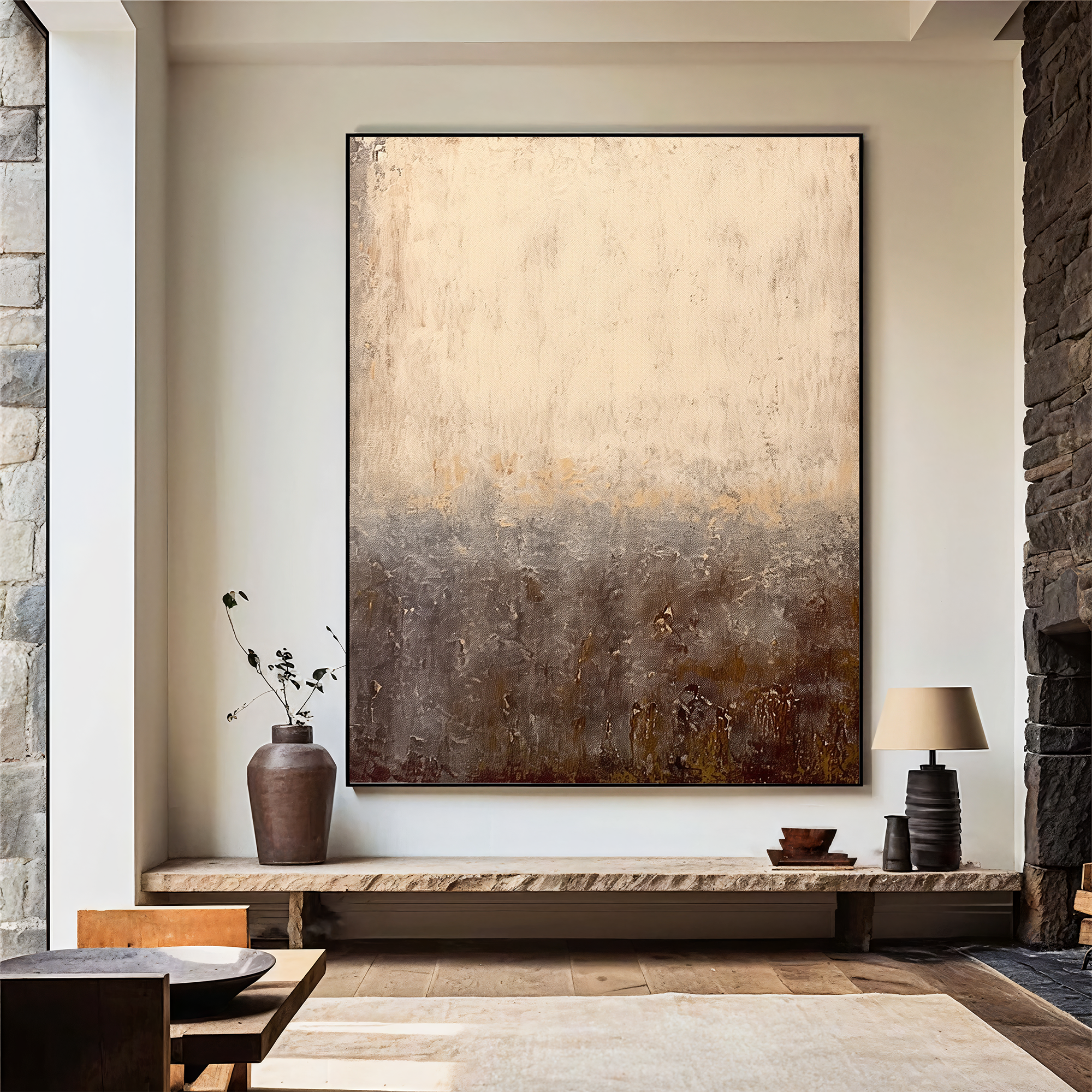 Textured Gradient Luxury | Beige Brown