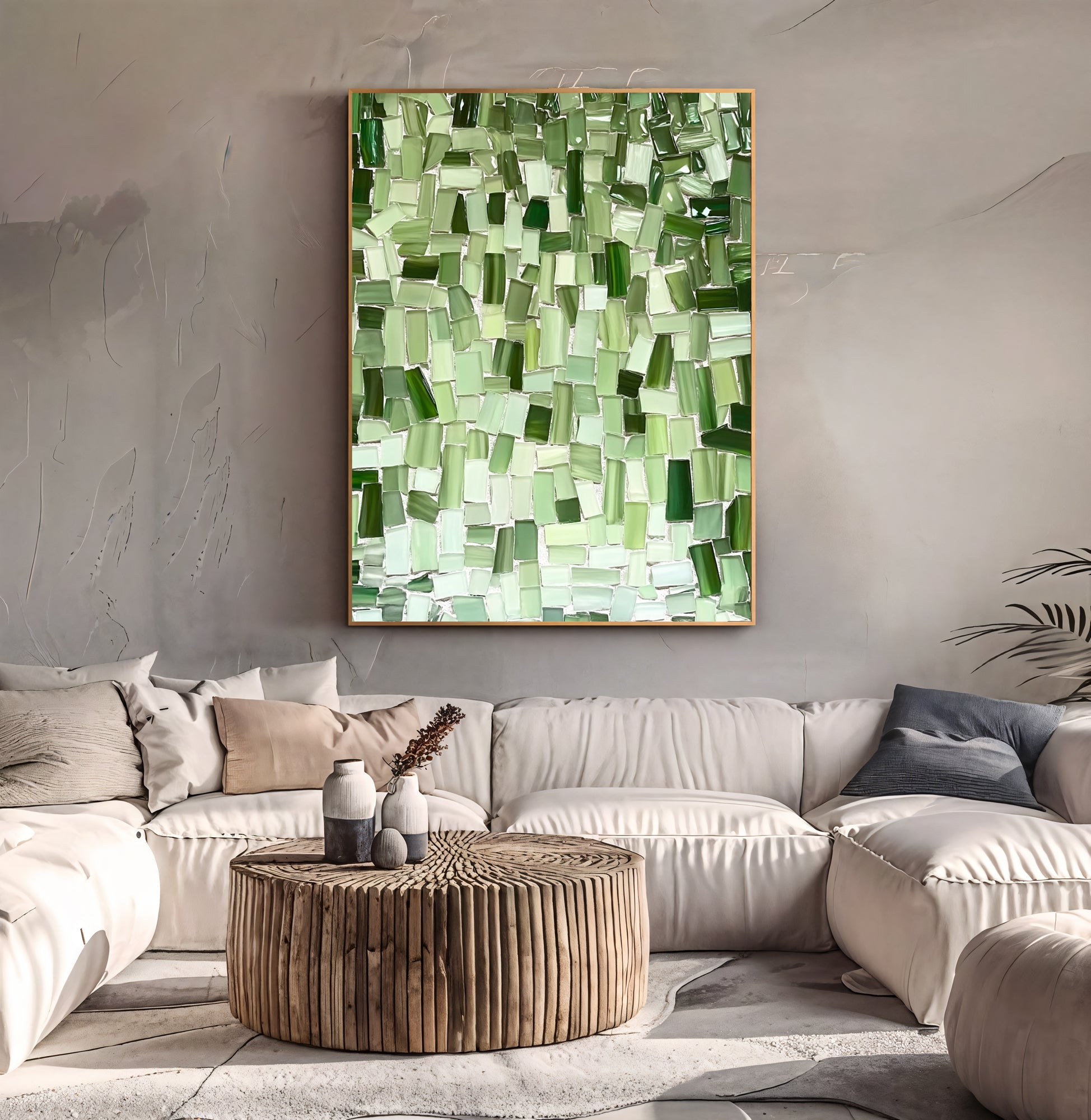Textured Emerald Mosaic | Sage Luster