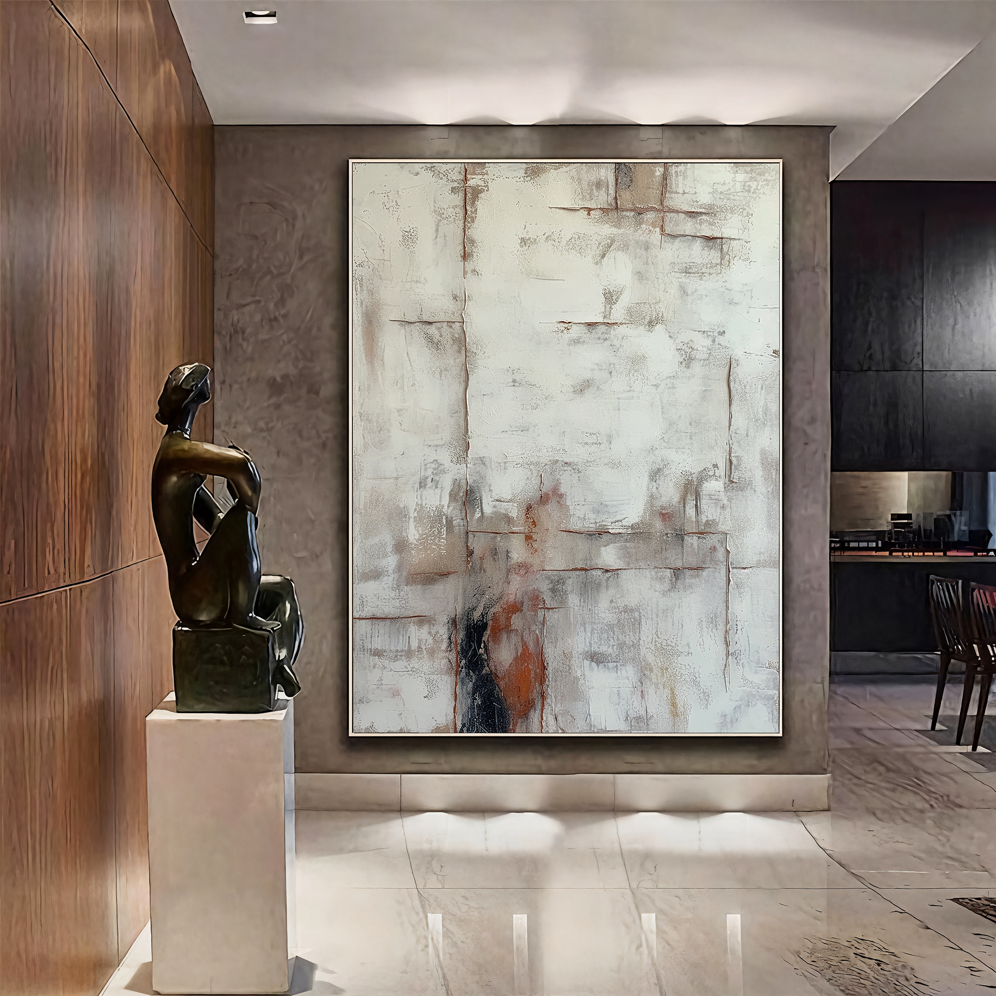 Textured Abstract Nuance | Grey Rust