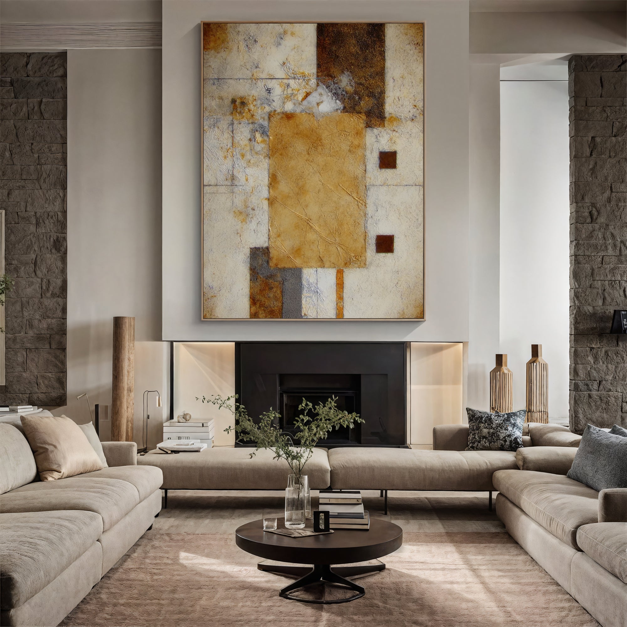 Textured Earthy Abstraction | Warm Hues