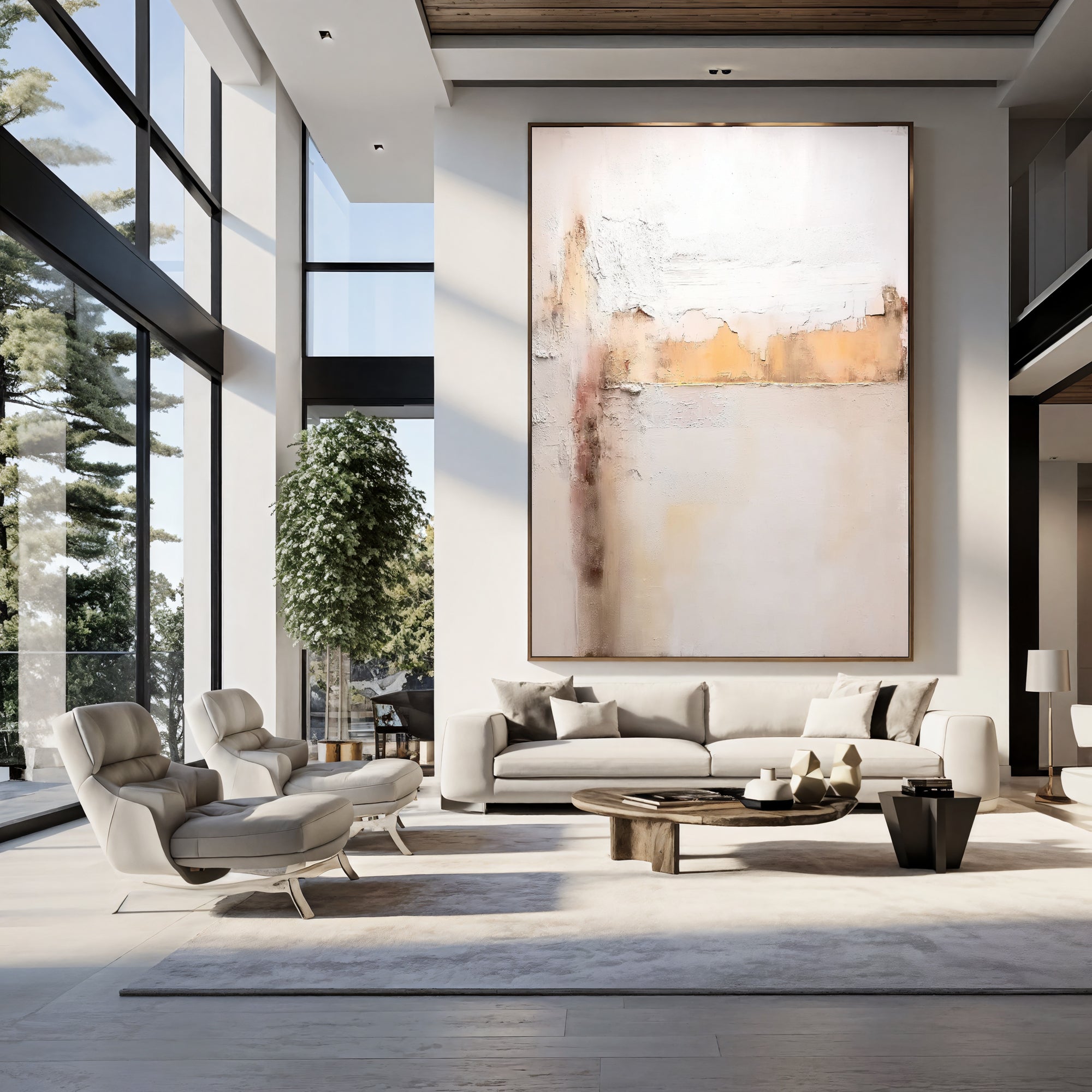 Textured Soft Strata | Cream Amber