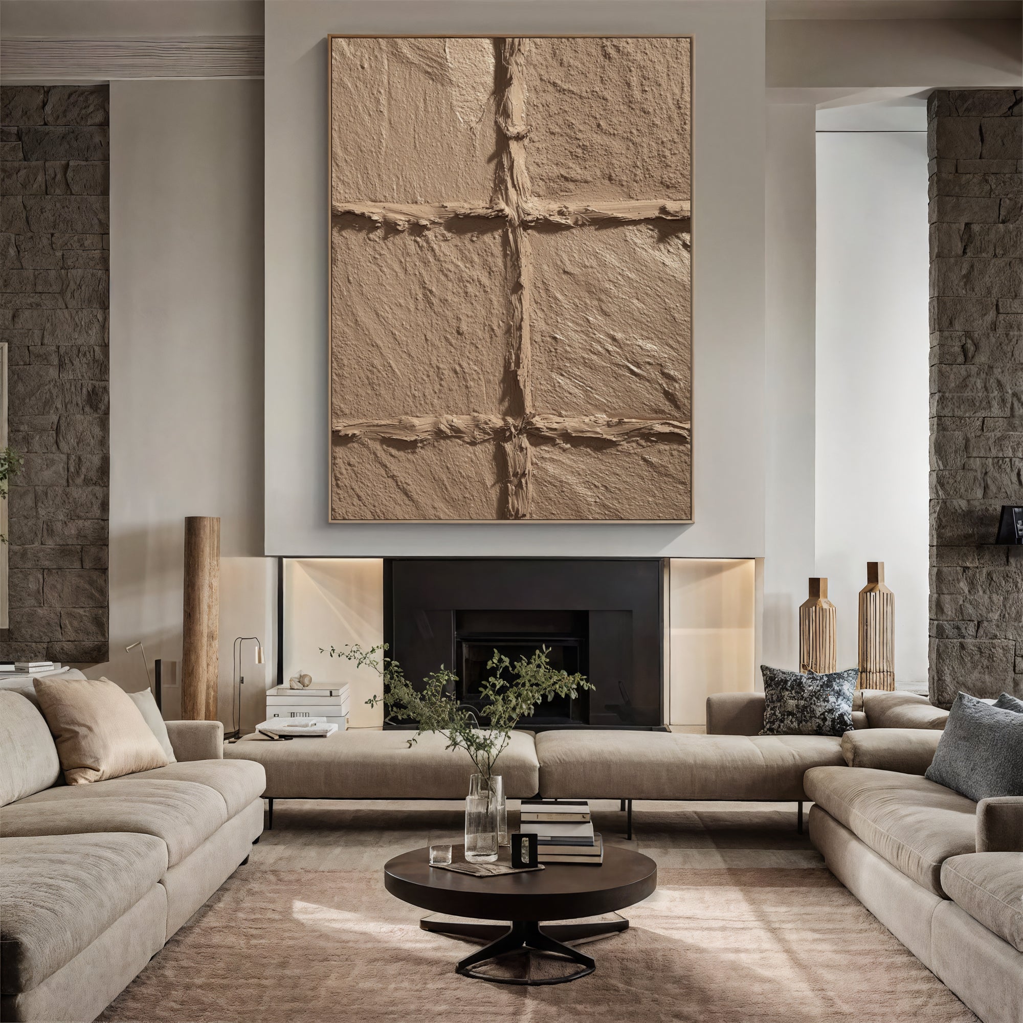 Textured Earthy Lattice | Warm Tones