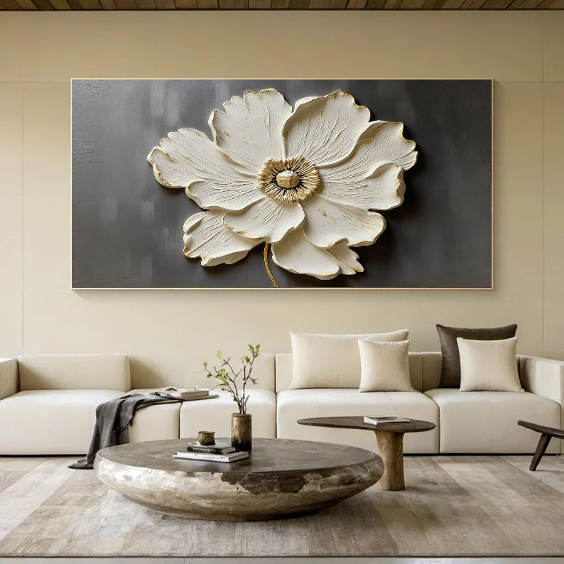 Relief Floral Opulence | Gilded Bloom