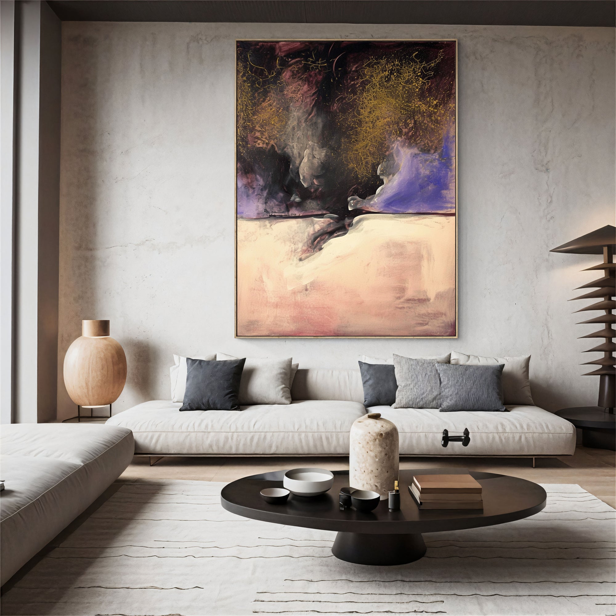 Textured Amethyst Opulence | Purple Gold