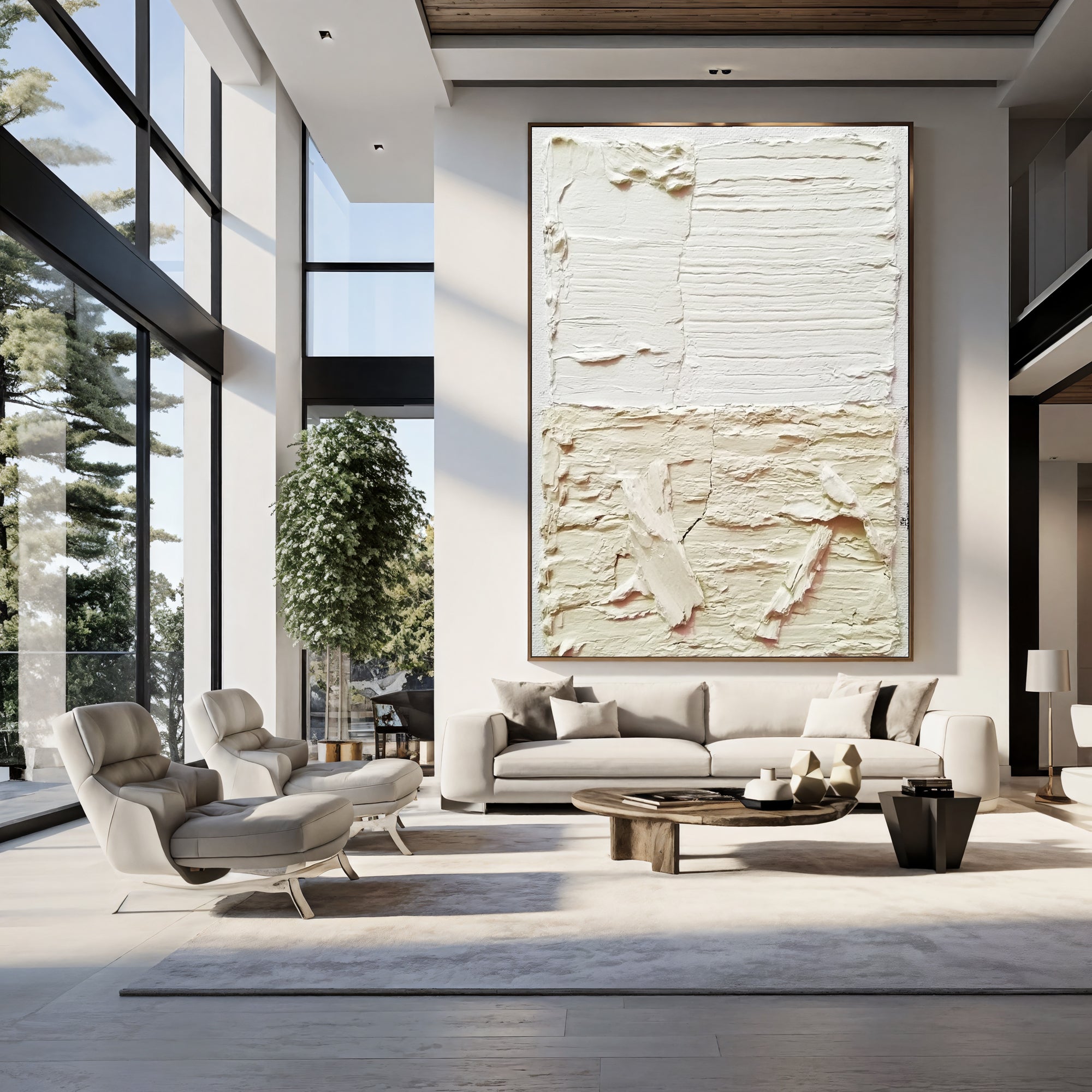 Textured Cream Layers | Ivory Hues