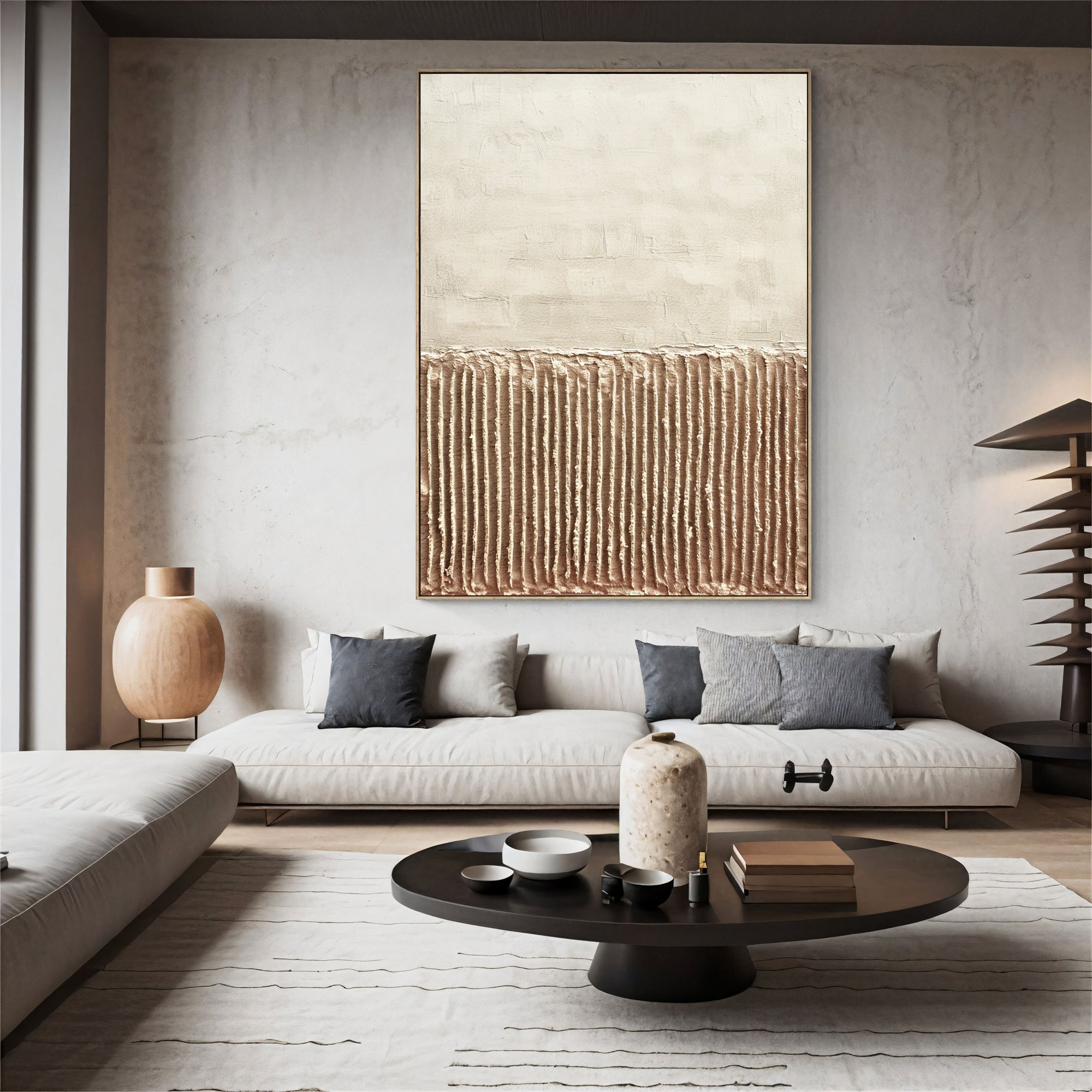 Textured Gold Elegance | Beige Accents