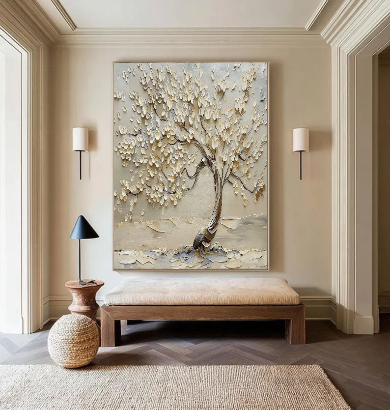 Texturierte Baldachinstrahlung | Elfenbeinfarbener Ast