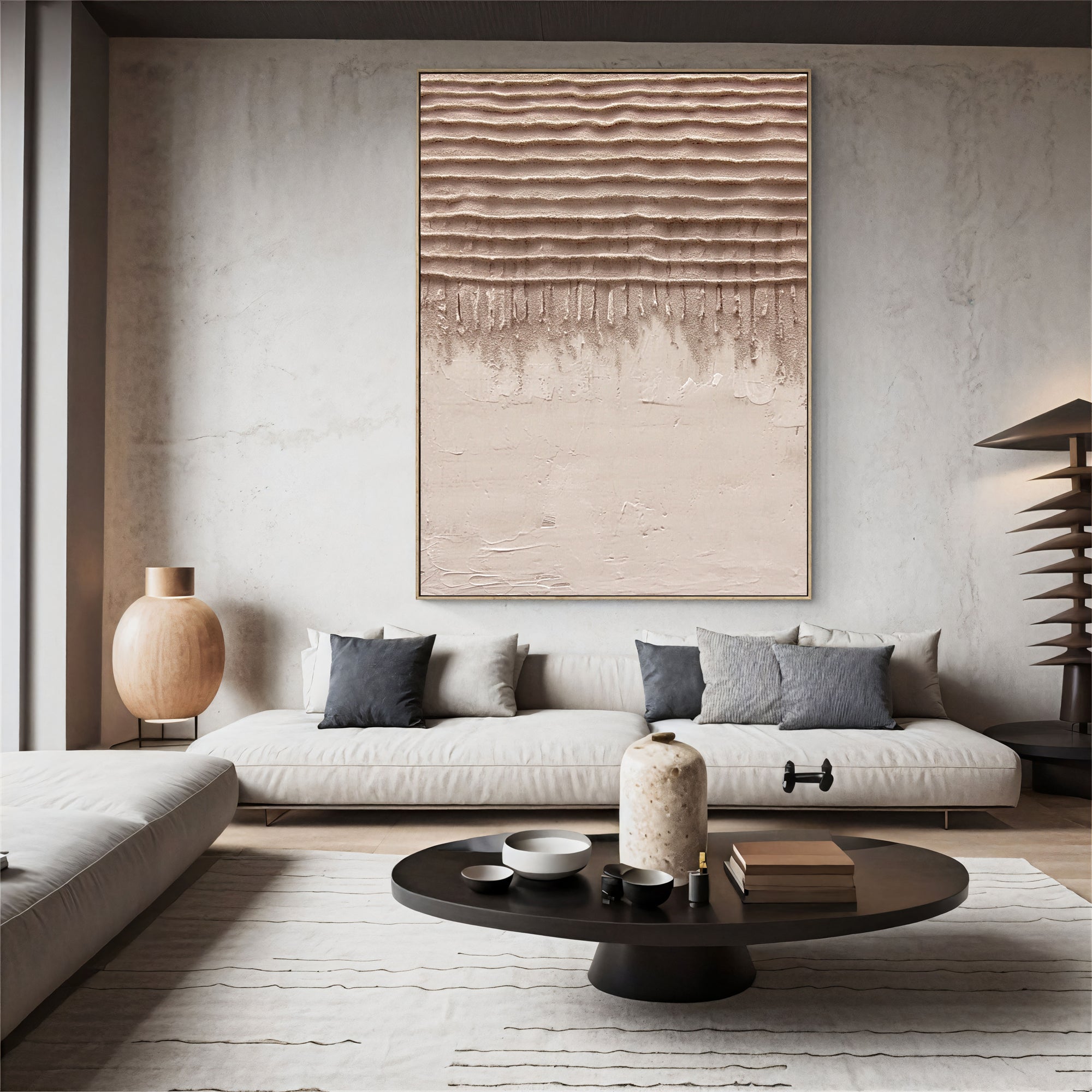 Textured Earthy Serenity | Beige Layers