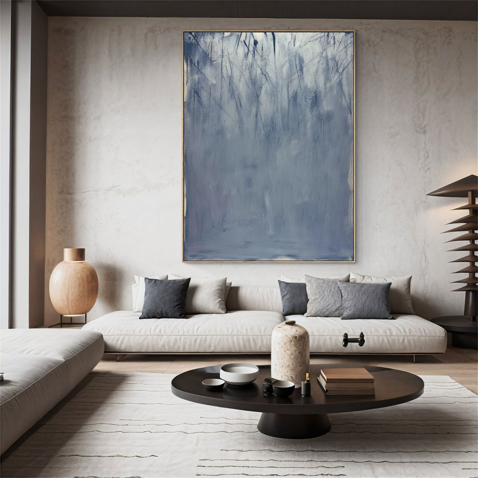 Textured Blue Serenity | Slate Hues