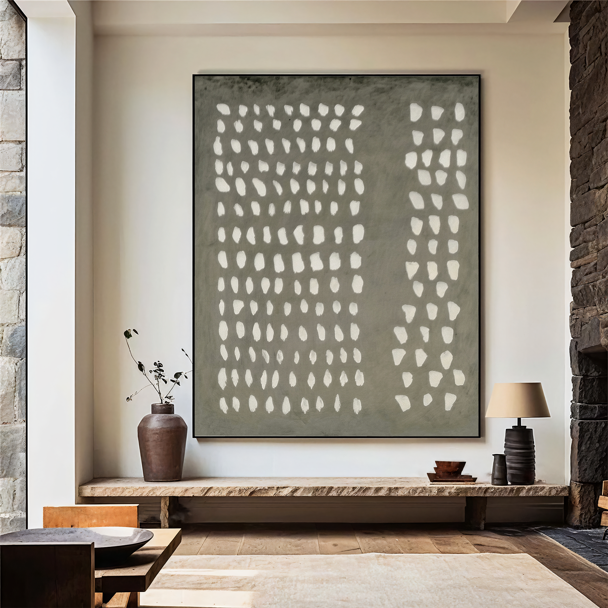 Textured Dot Rhythm | Sage Whisper