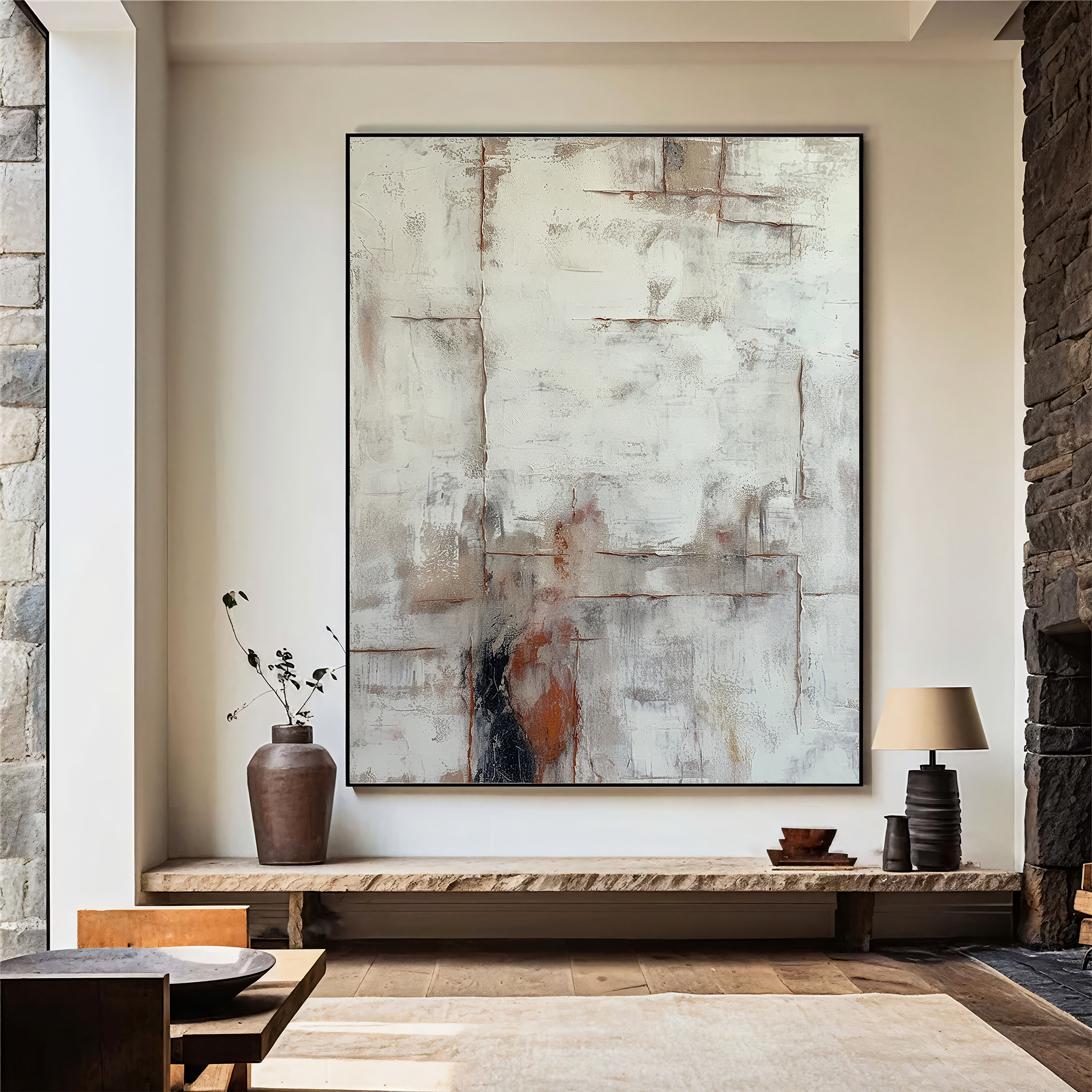 Textured Abstract Nuance | Grey Rust