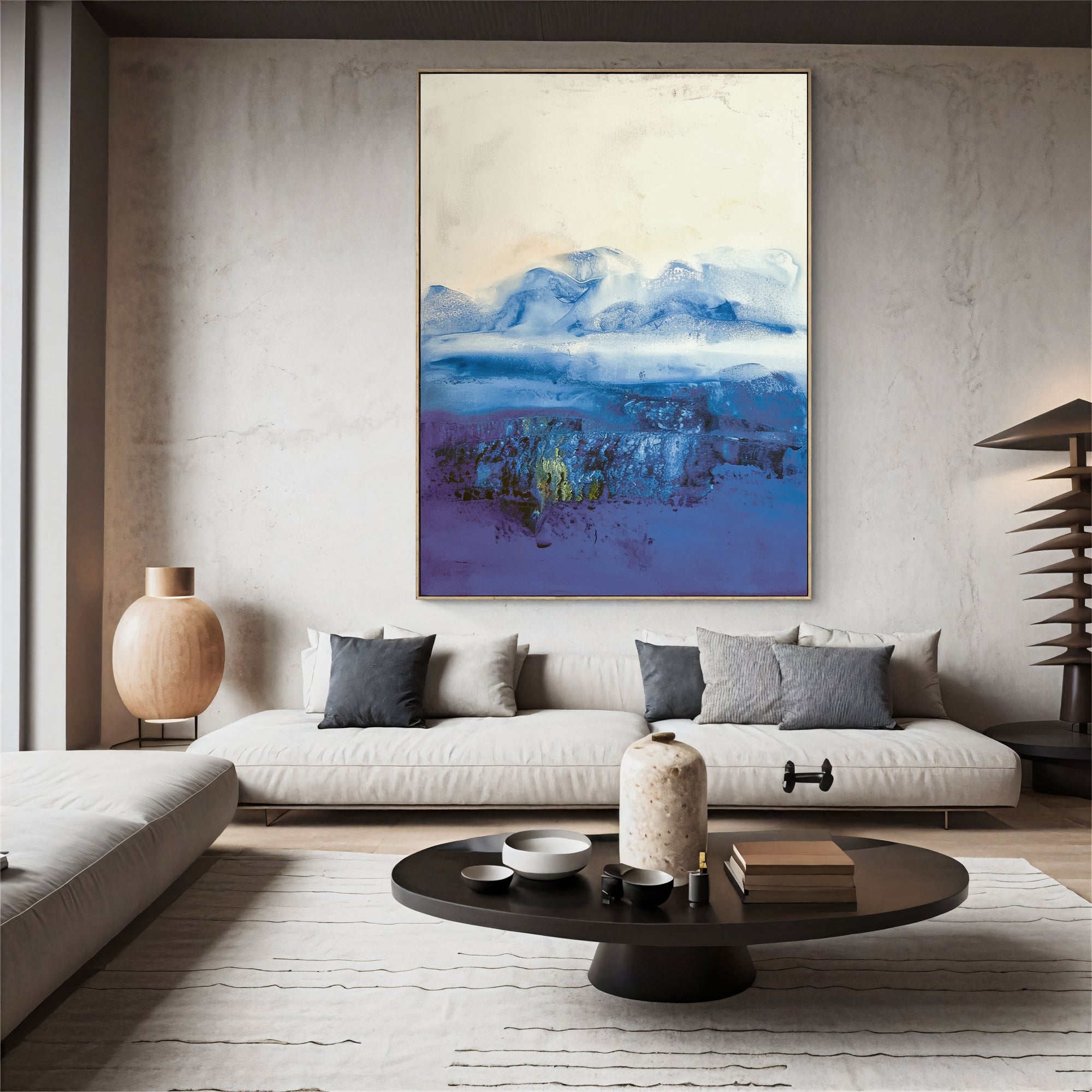 Textured Azure Sophistication | Blue Purple