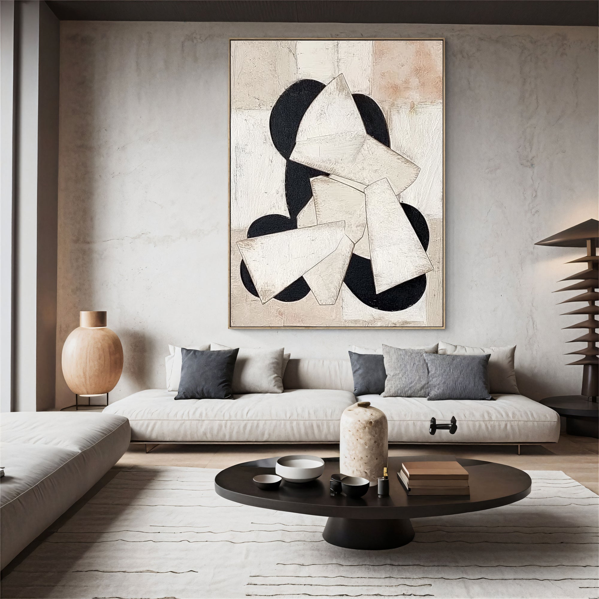 Textured Geometric Charm | Neutral Tones