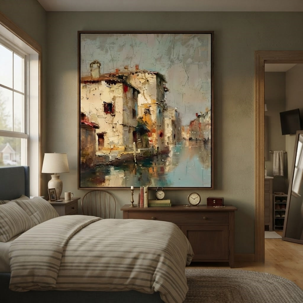 Impressionist Art | Canal Waterside Reflections