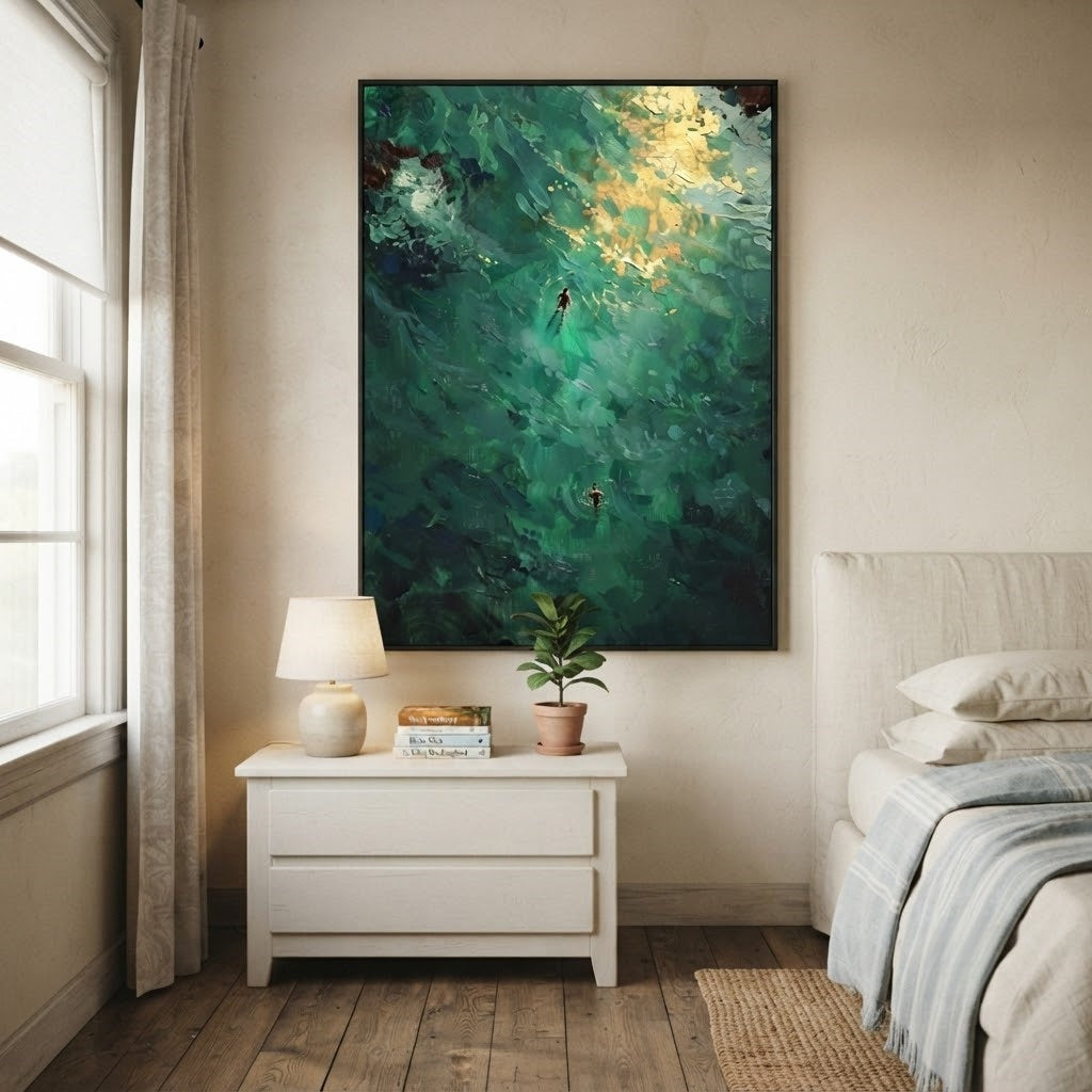 Impressionist Art | Emerald Swim Light