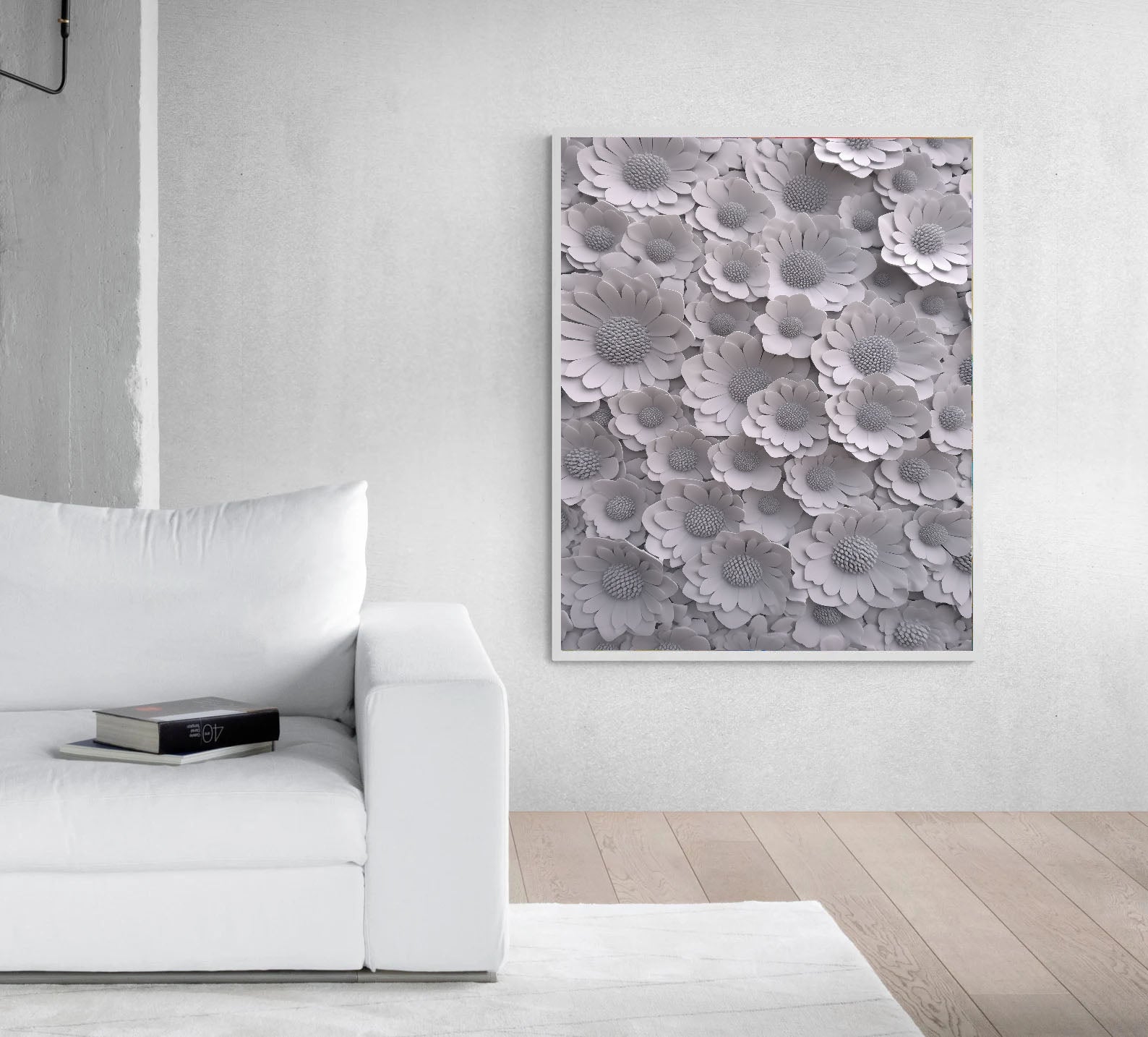 Textured Floral Chroma | Grey Panache