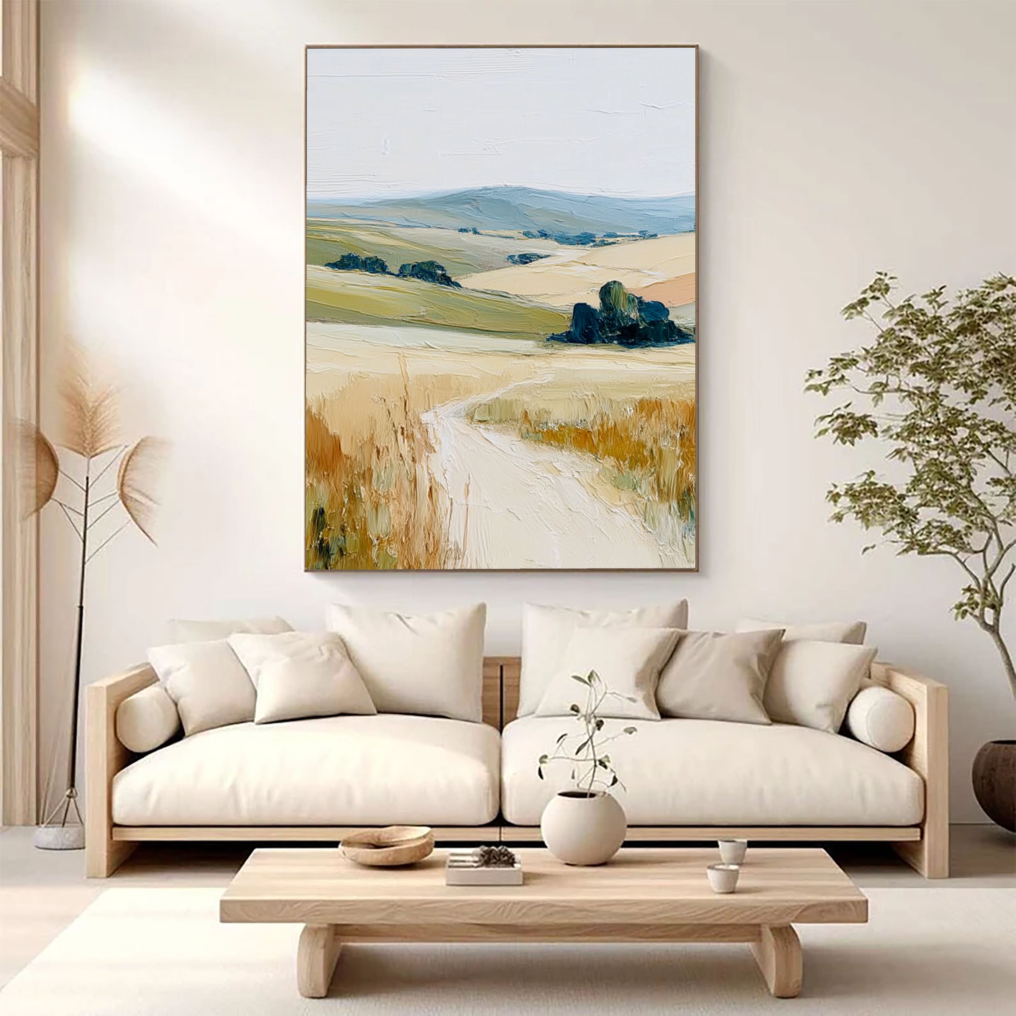 Textured Rolling Hills | Golden Wheat
