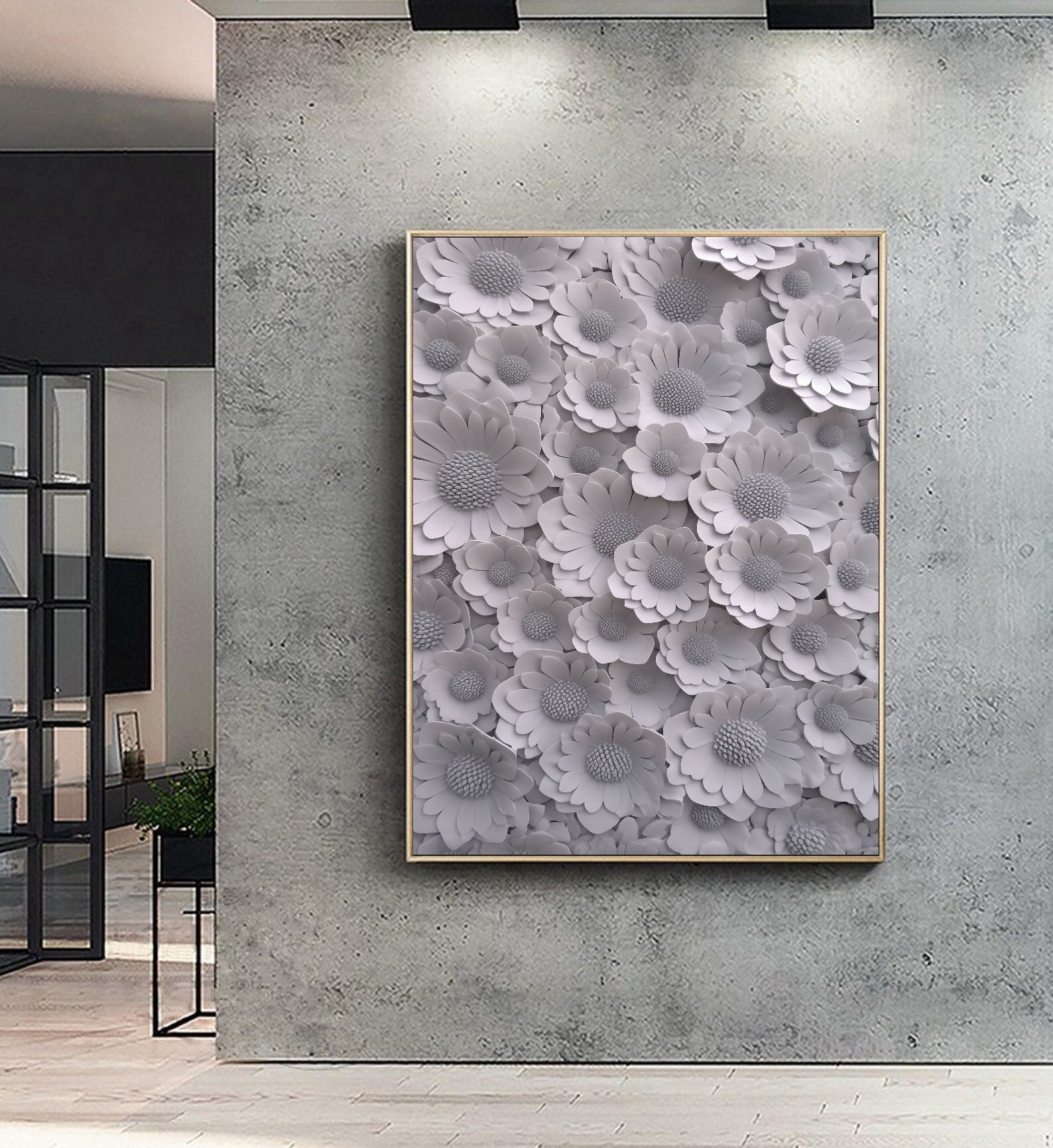 Textured Floral Chroma | Grey Panache