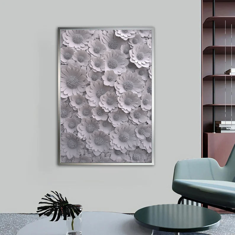 Textured Floral Chroma | Grey Panache