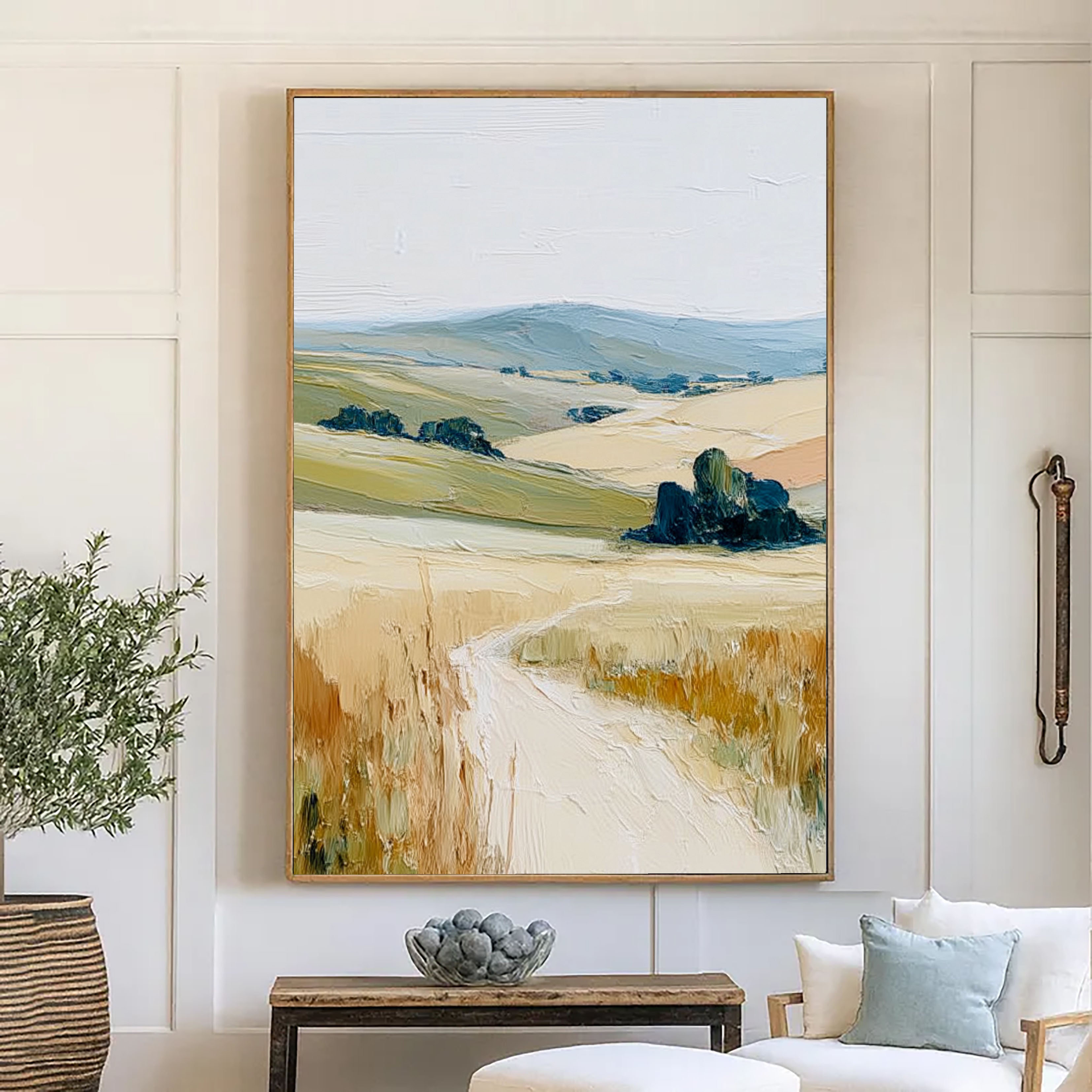 Textured Rolling Hills | Golden Wheat