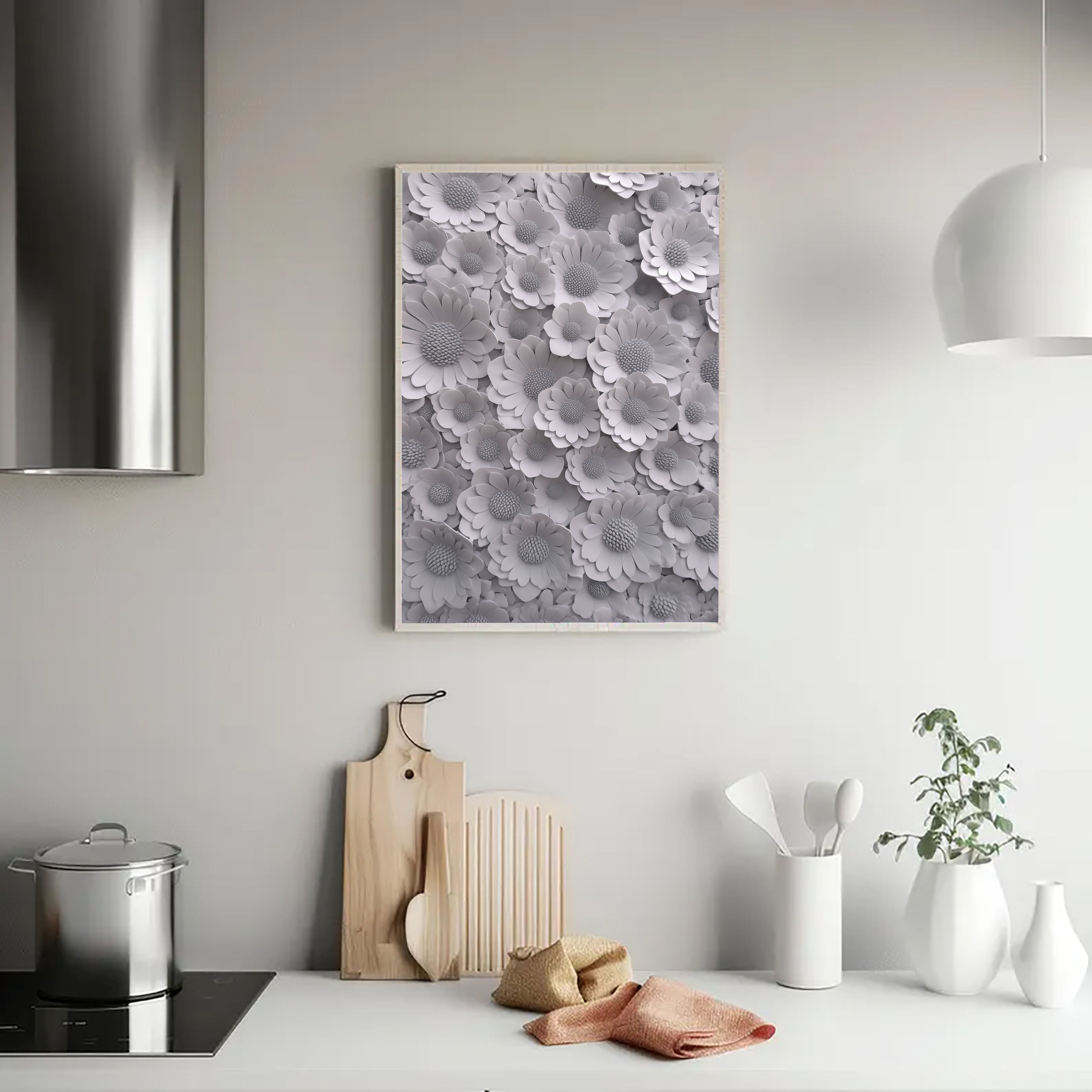 Textured Floral Chroma | Grey Panache