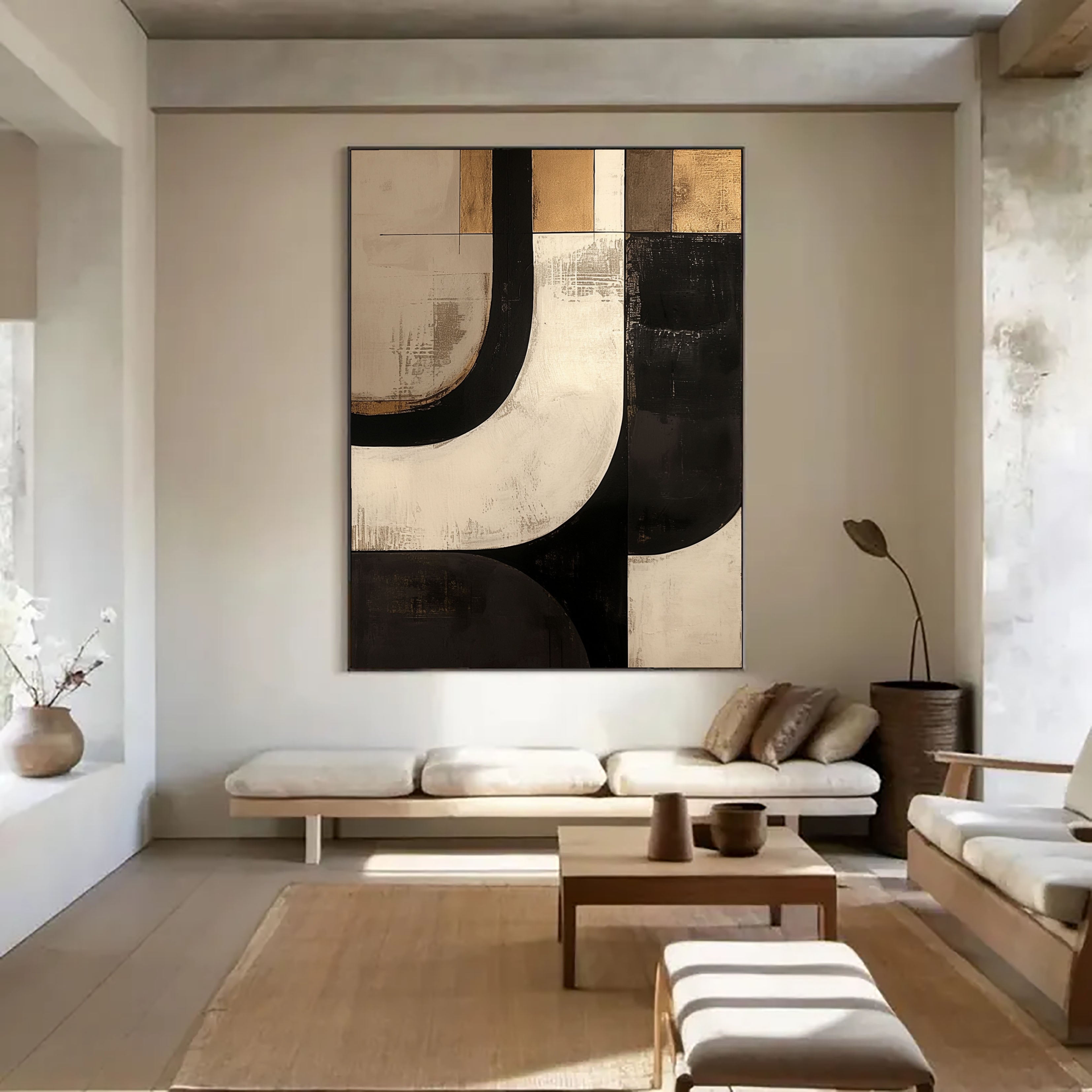 Textured Geometric Opulence | Gold Touch