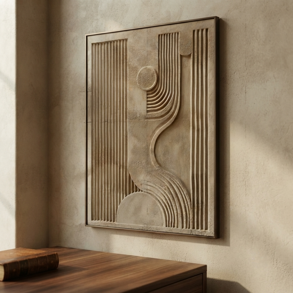 3D-Textured Art | Sandstone Wave Geometry