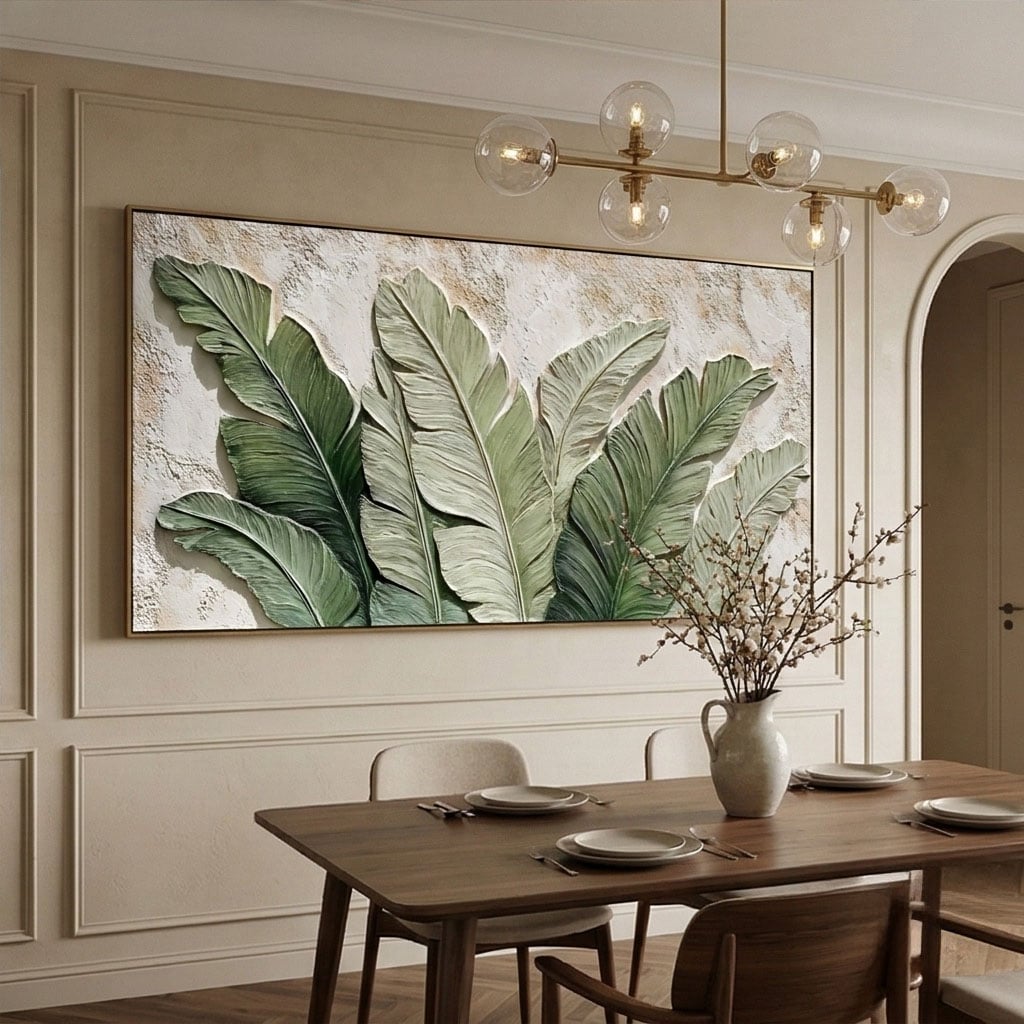 Textured & Impasto Art｜Banana Leaf Haven