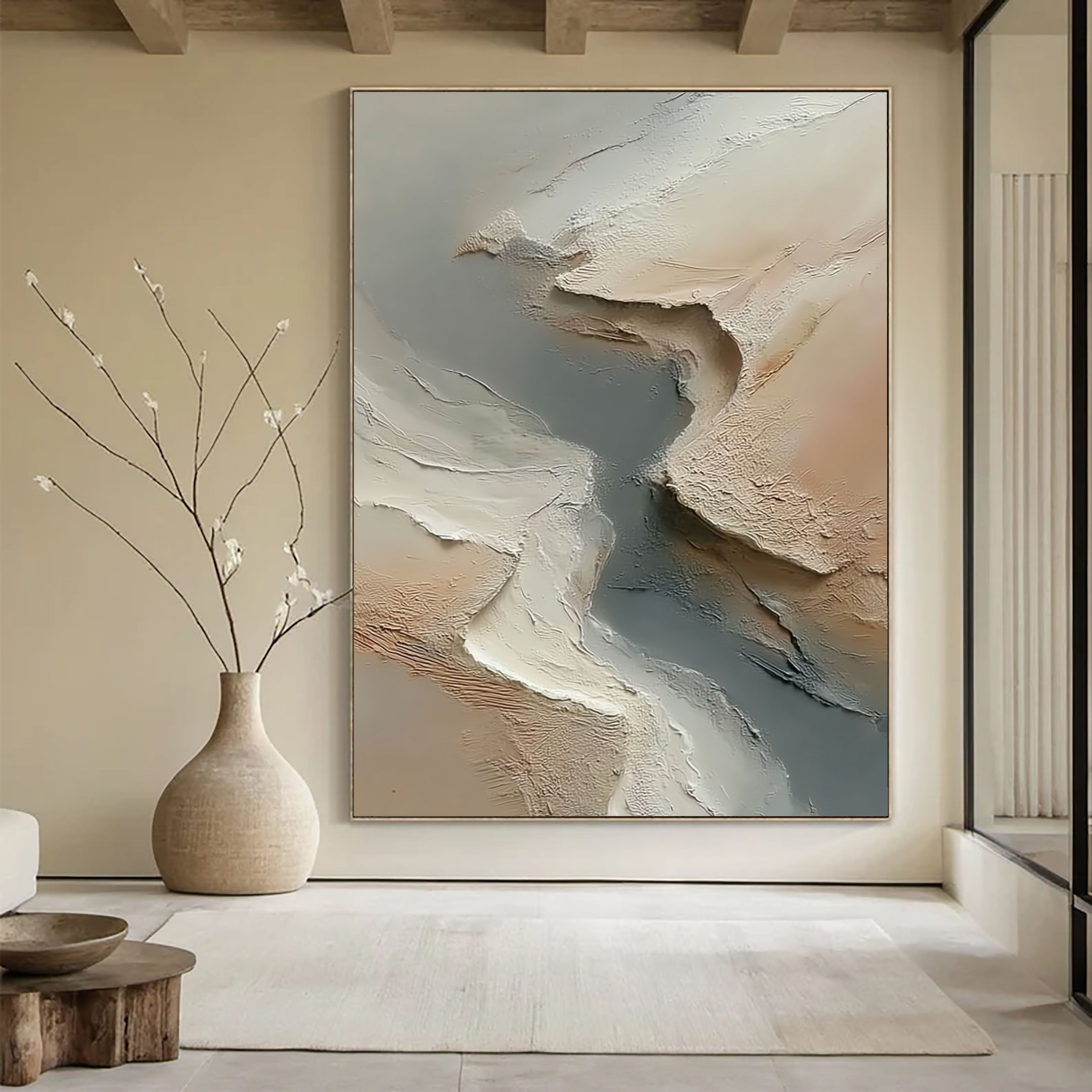 Sculptural Earth Tones | Abstract Flow