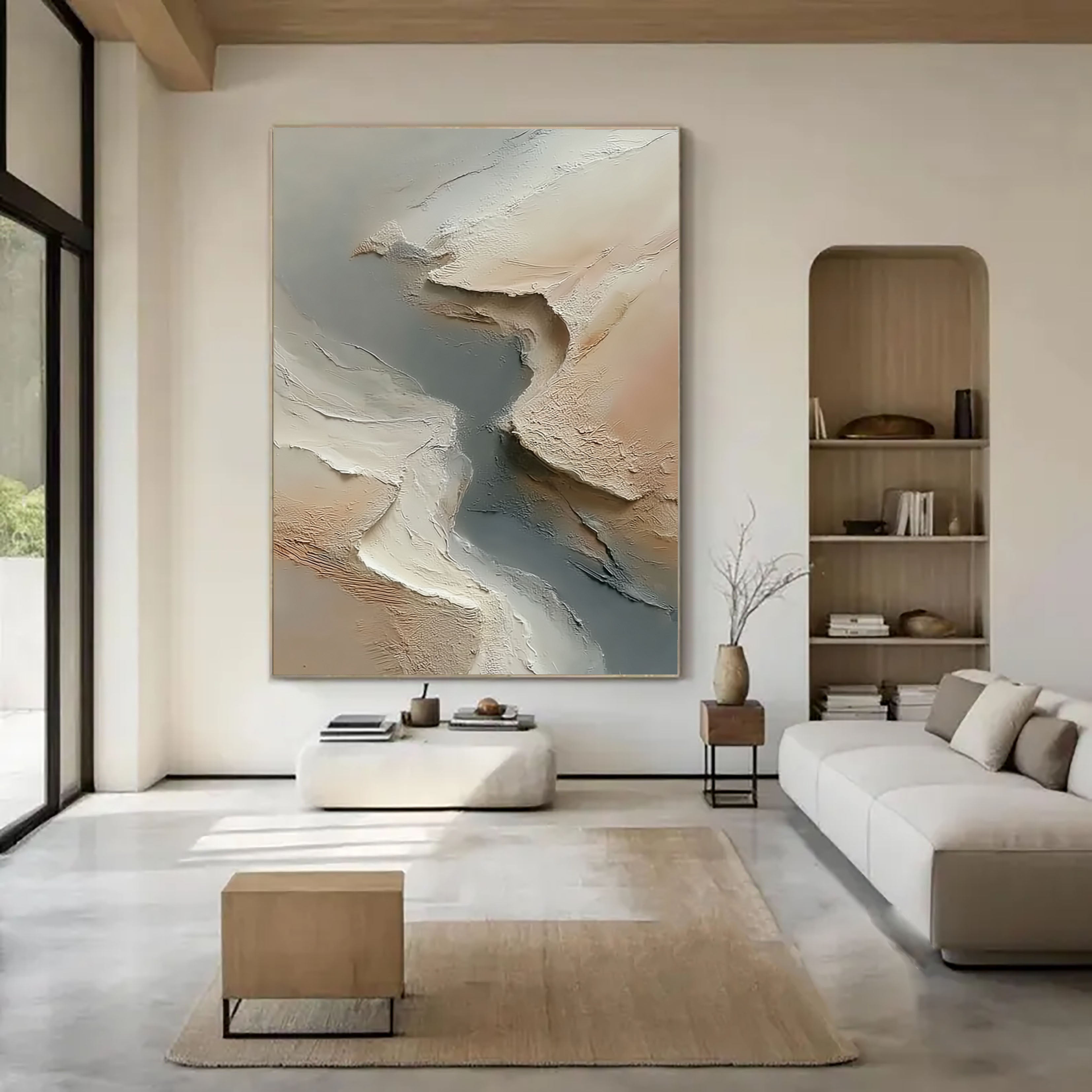 Sculptural Earth Tones | Abstract Flow