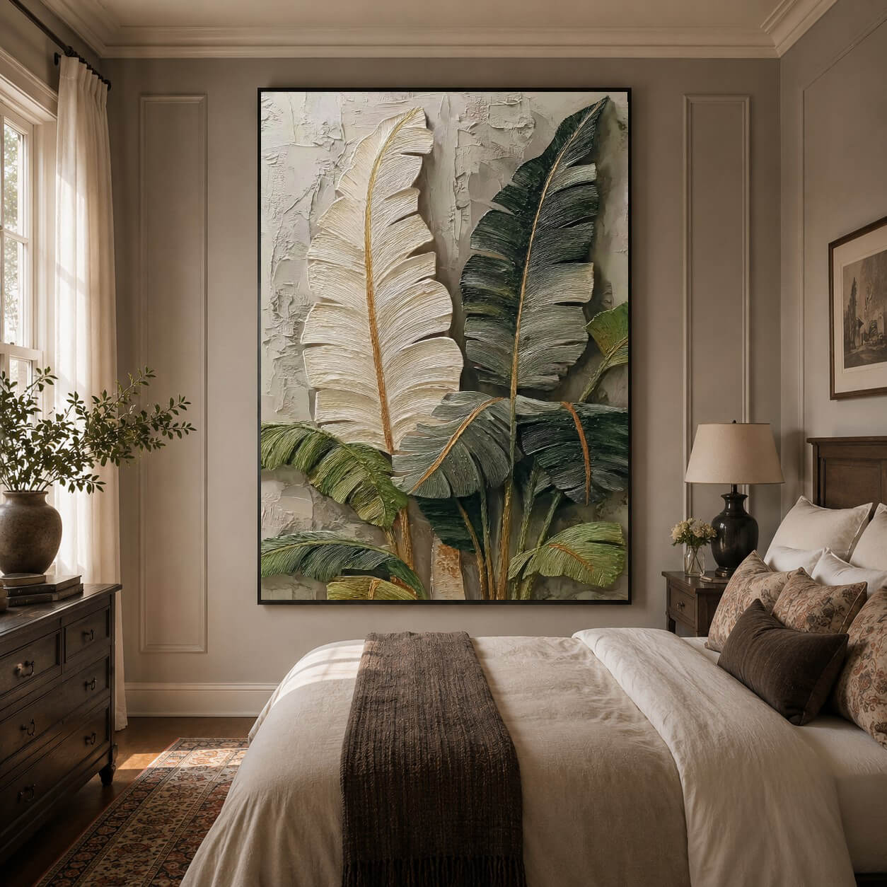 3D-Textured Art | Dual Banana Fronds